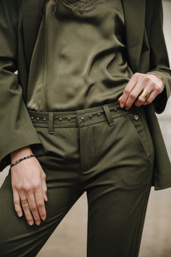 

Pantalon city slim Femme Claudia Polyneo tea leaf | Freeman T. Porter