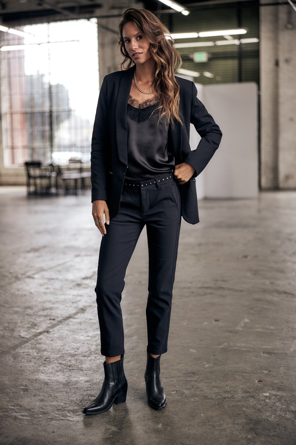 

Pantalón city slim 7/8 Mujer Claudia Polyneo black | Freeman T. Porter