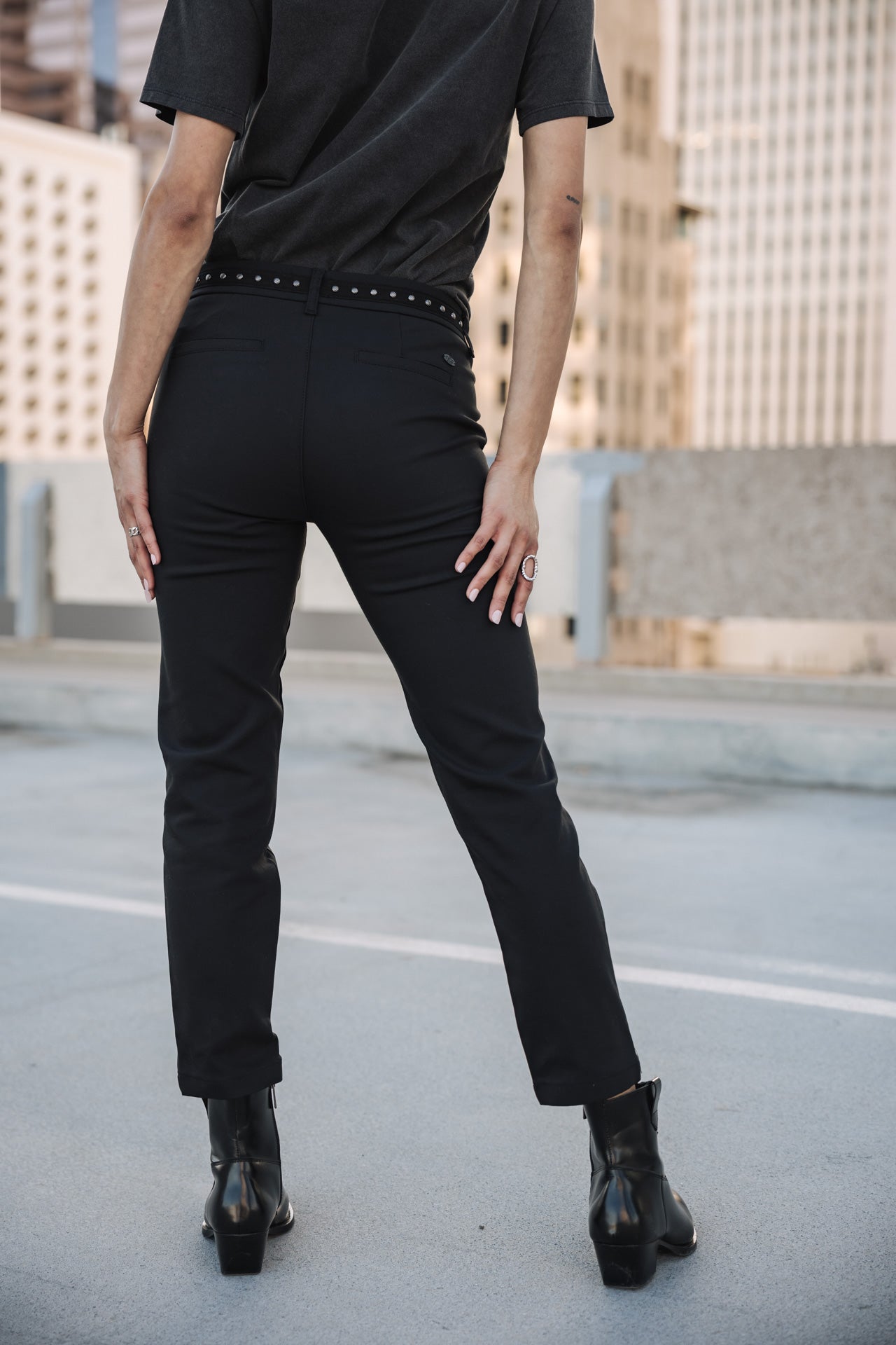 

Schlanke Hose Frau Claudia Polyneo black | Freeman T. Porter
