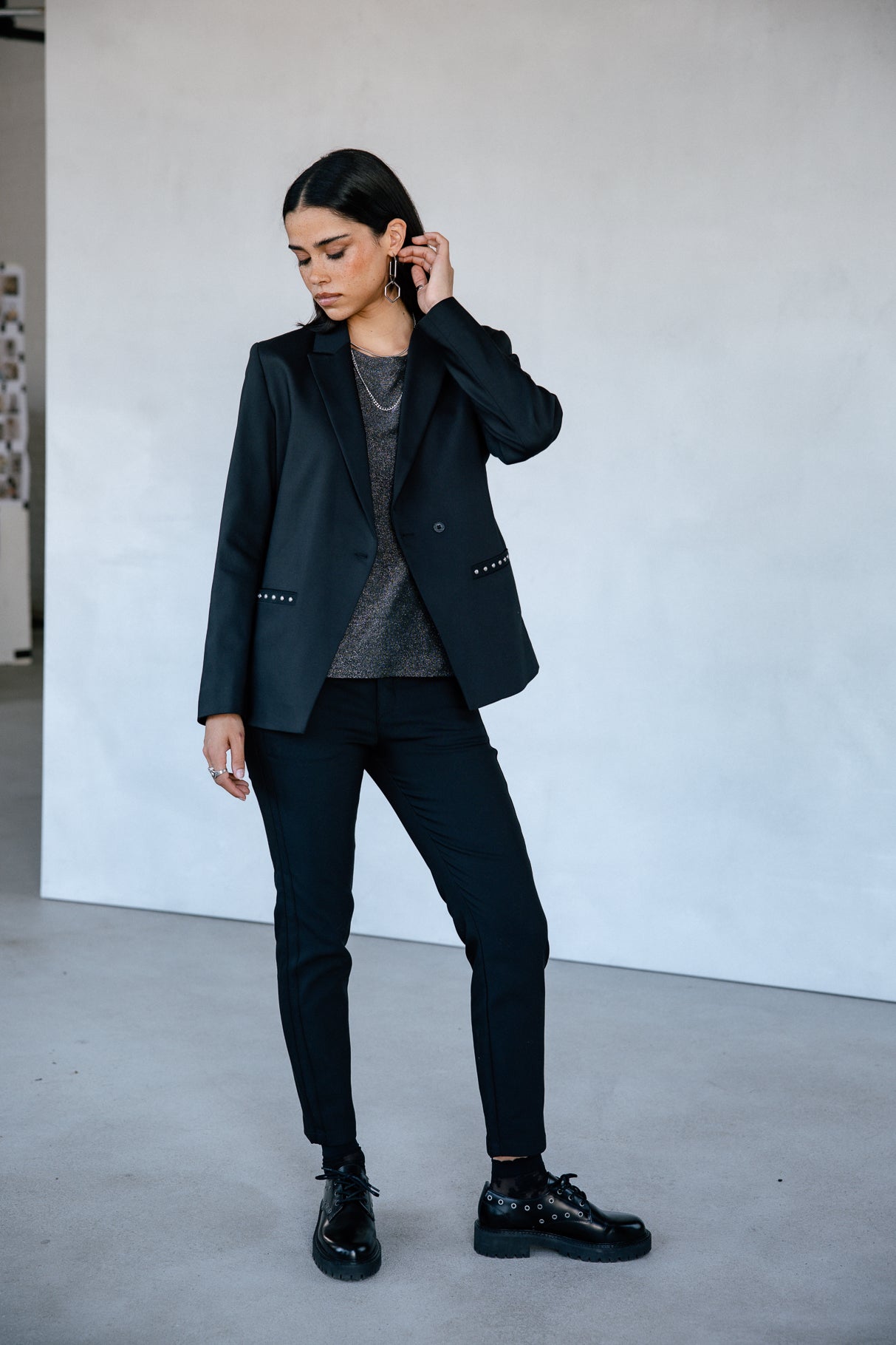 

Pantalon slim Femme Claudia Polyneo black | Freeman T. Porter