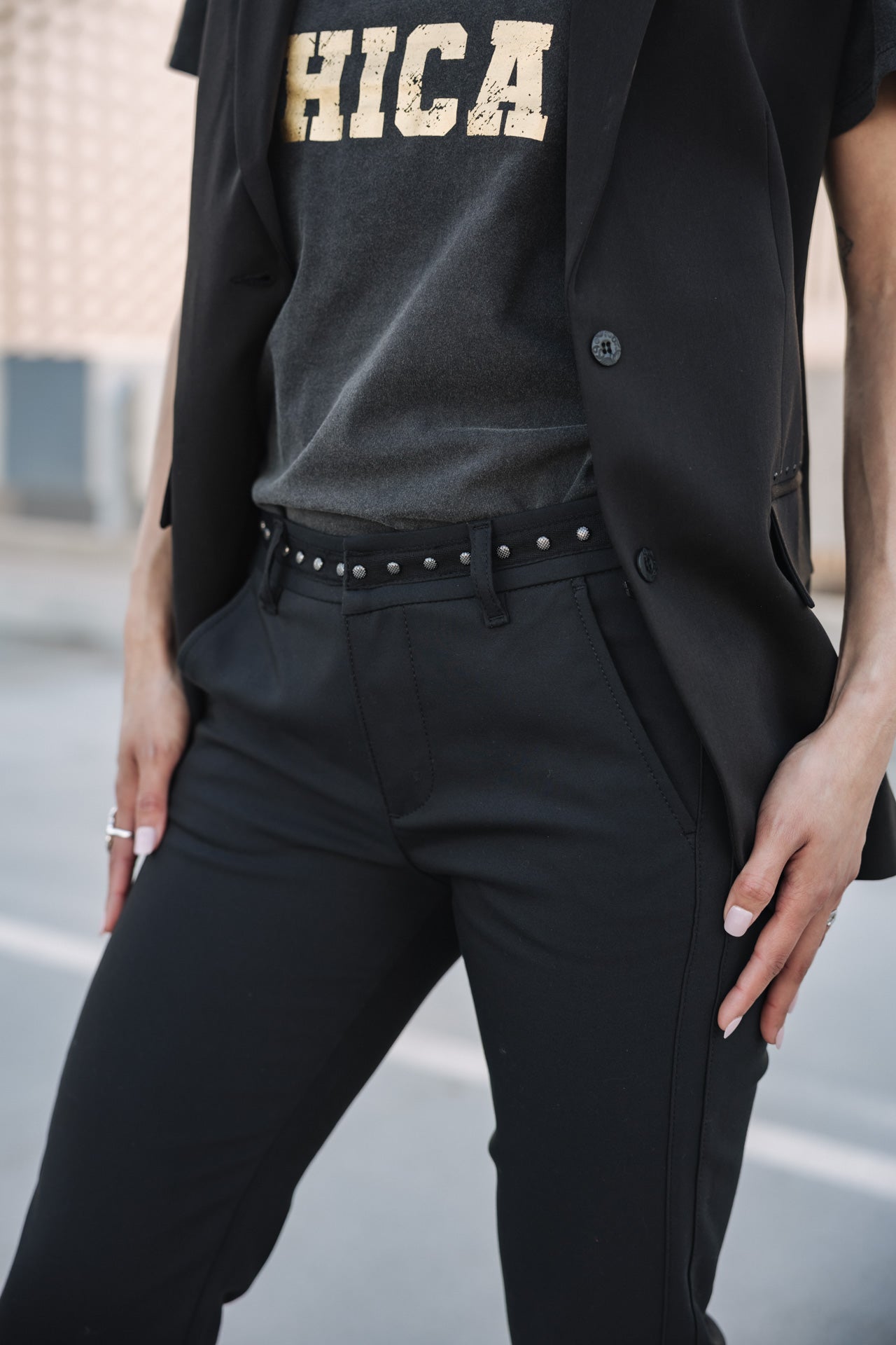

Schlanke Hose Frau Claudia Polyneo black | Freeman T. Porter