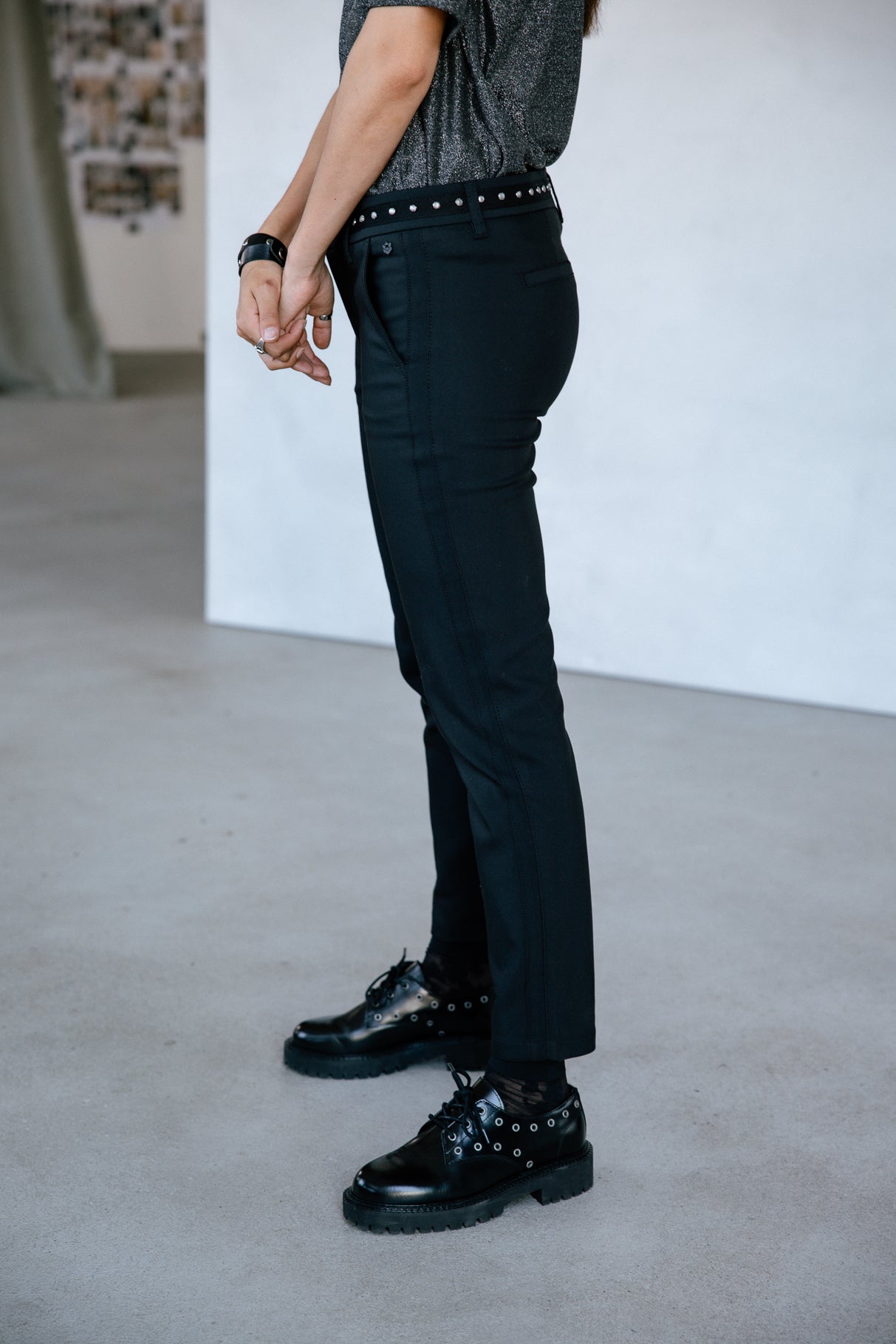 

Pantalon slim Femme Claudia Polyneo black | Freeman T. Porter