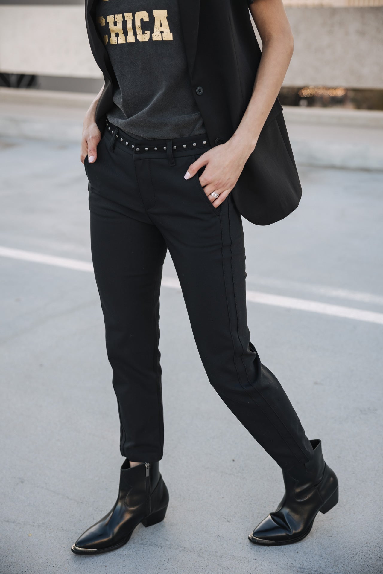 

Schlanke Hose Frau Claudia Polyneo black | Freeman T. Porter