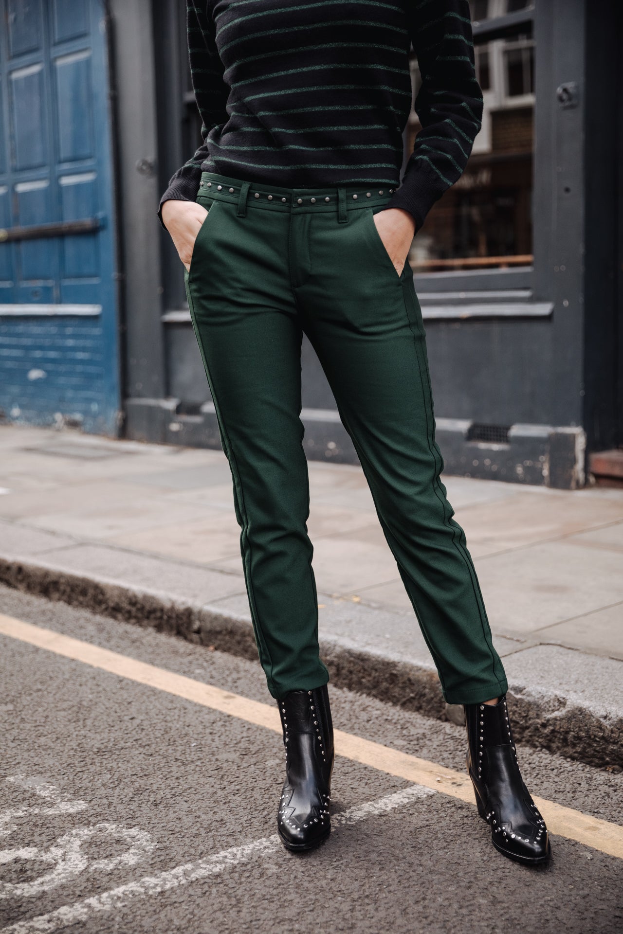 
              

Pantalon city slim Femme Claudia Polyneo green gables | Freeman T. Porter
            