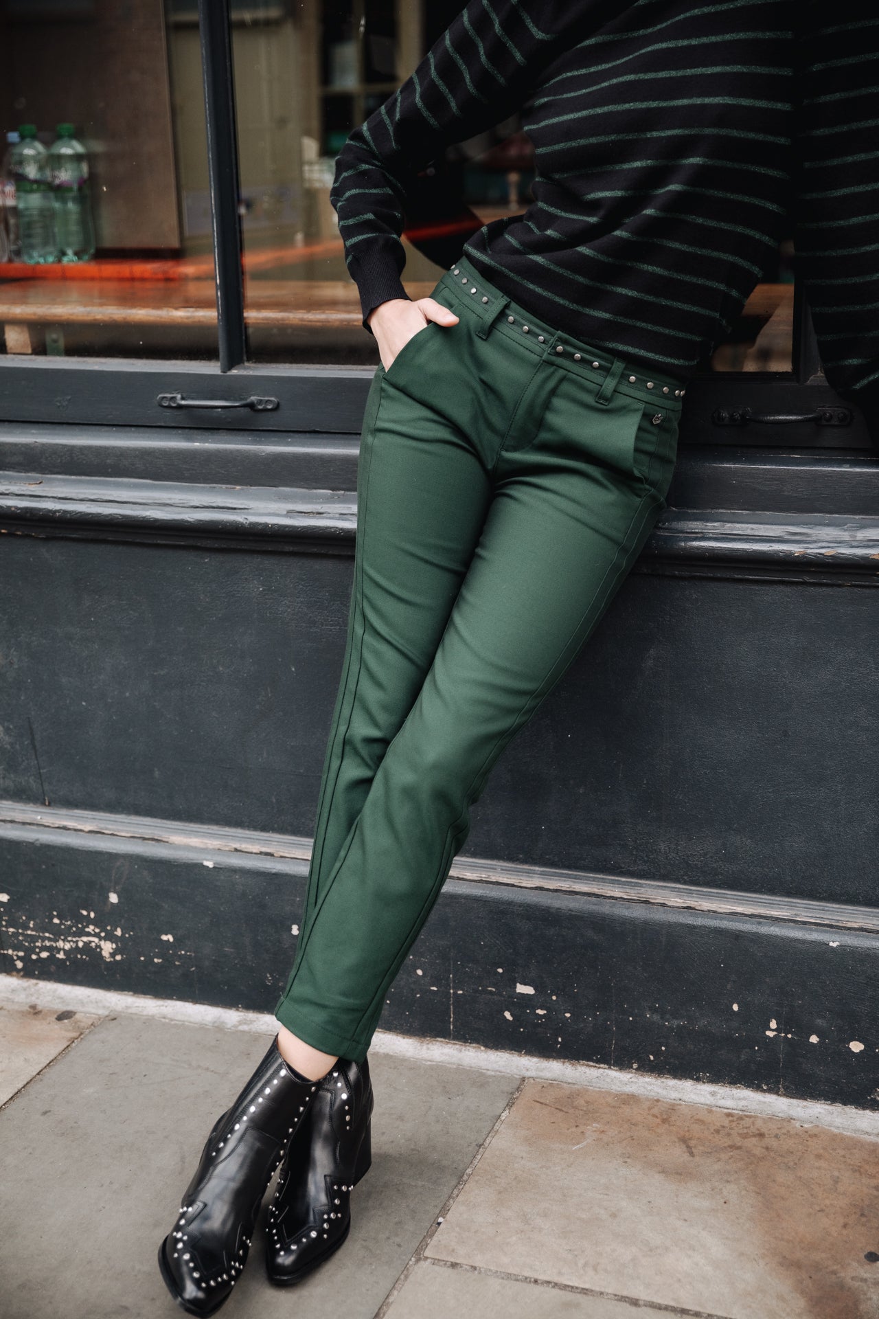

Pantalon city slim Femme Claudia Polyneo green gables | Freeman T. Porter