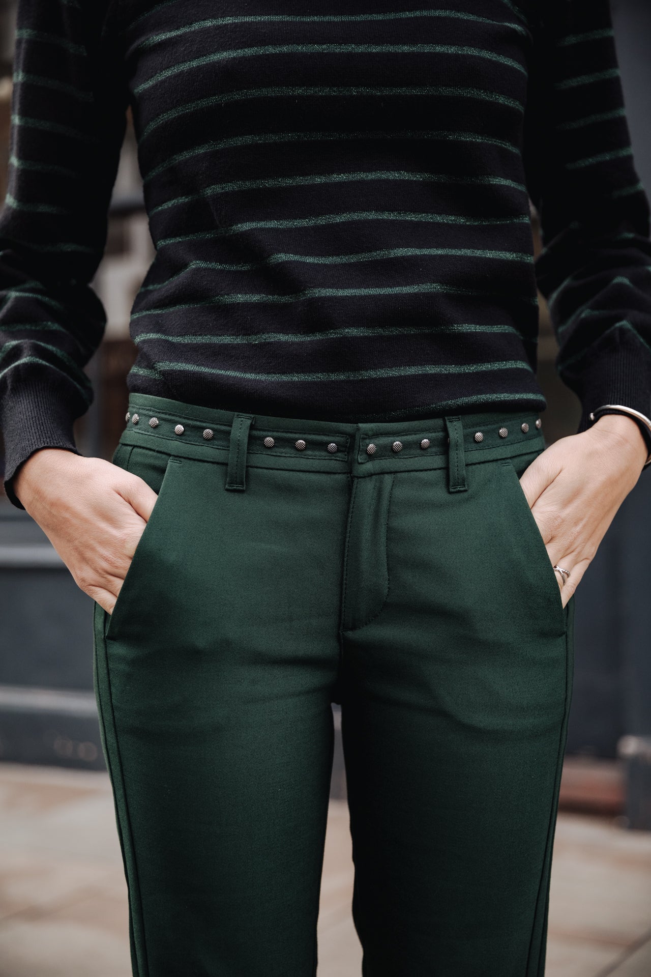 

Pantalon city slim Femme Claudia Polyneo green gables | Freeman T. Porter