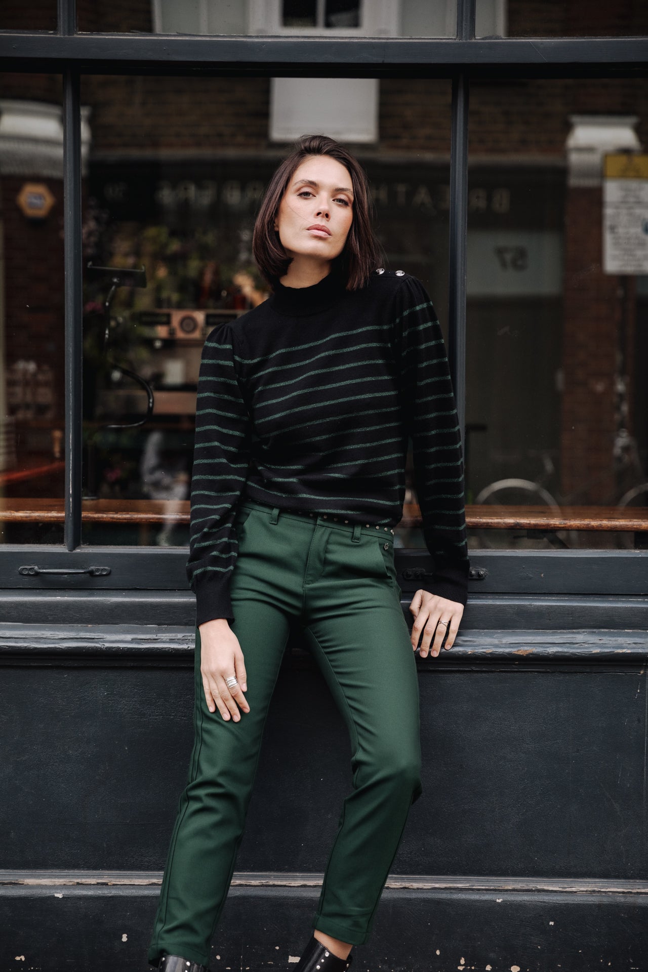 

Pantalon city slim Femme Claudia Polyneo green gables | Freeman T. Porter