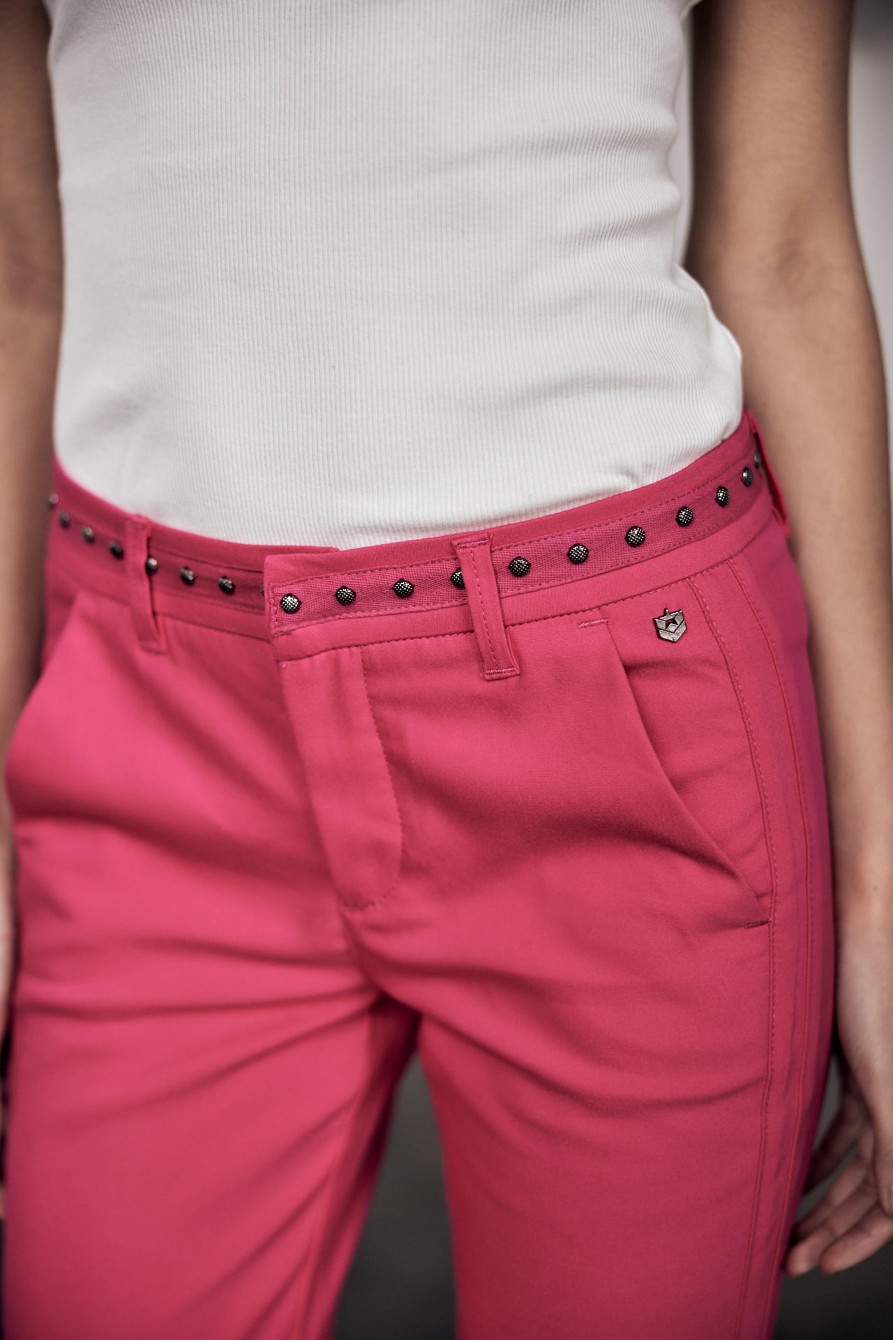 

City slim pants Women Claudia Polyneo raspberry sorbet | Freeman T. Porter