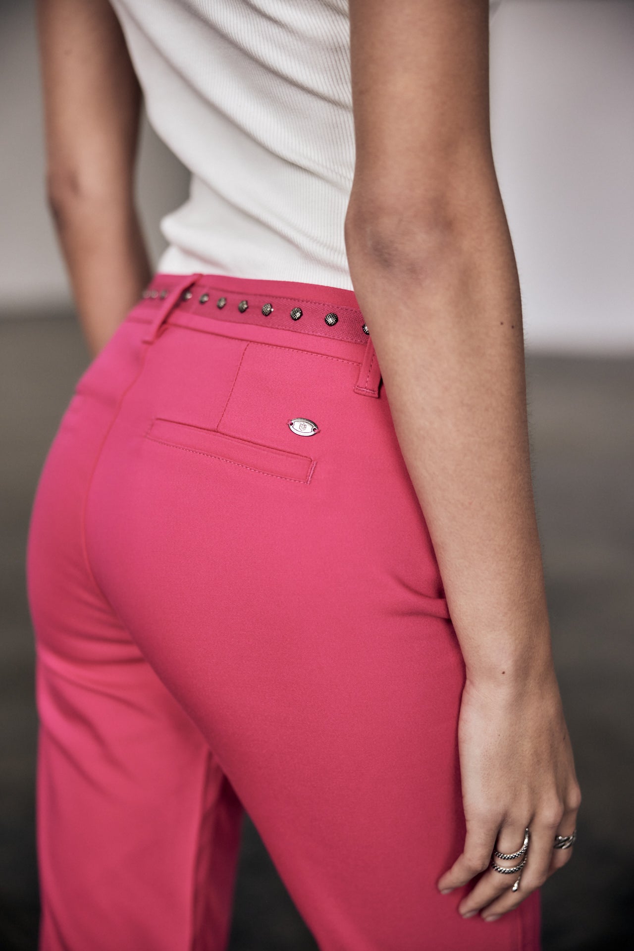 

City slim pants Women Claudia Polyneo raspberry sorbet | Freeman T. Porter
