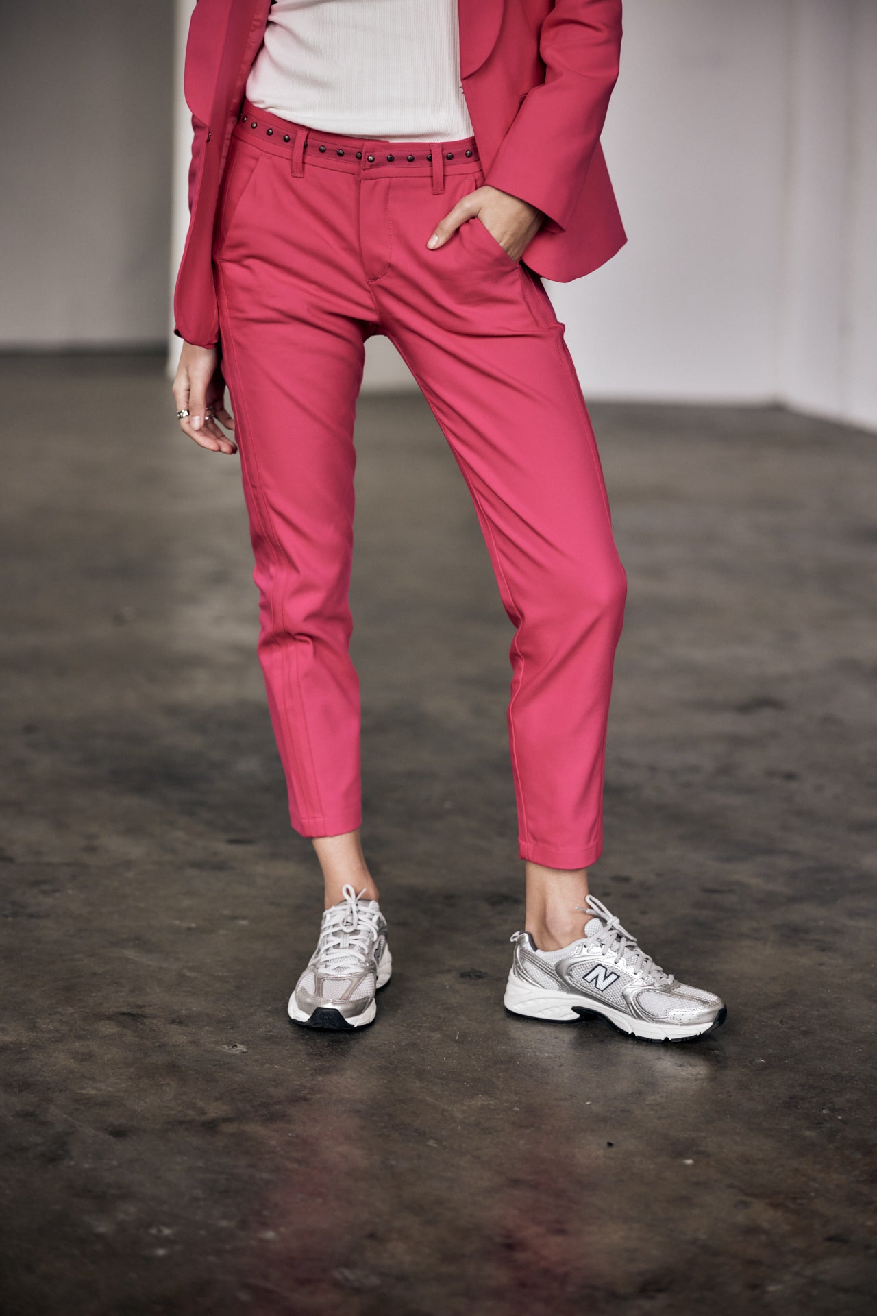 

City slim pants Women Claudia Polyneo raspberry sorbet | Freeman T. Porter