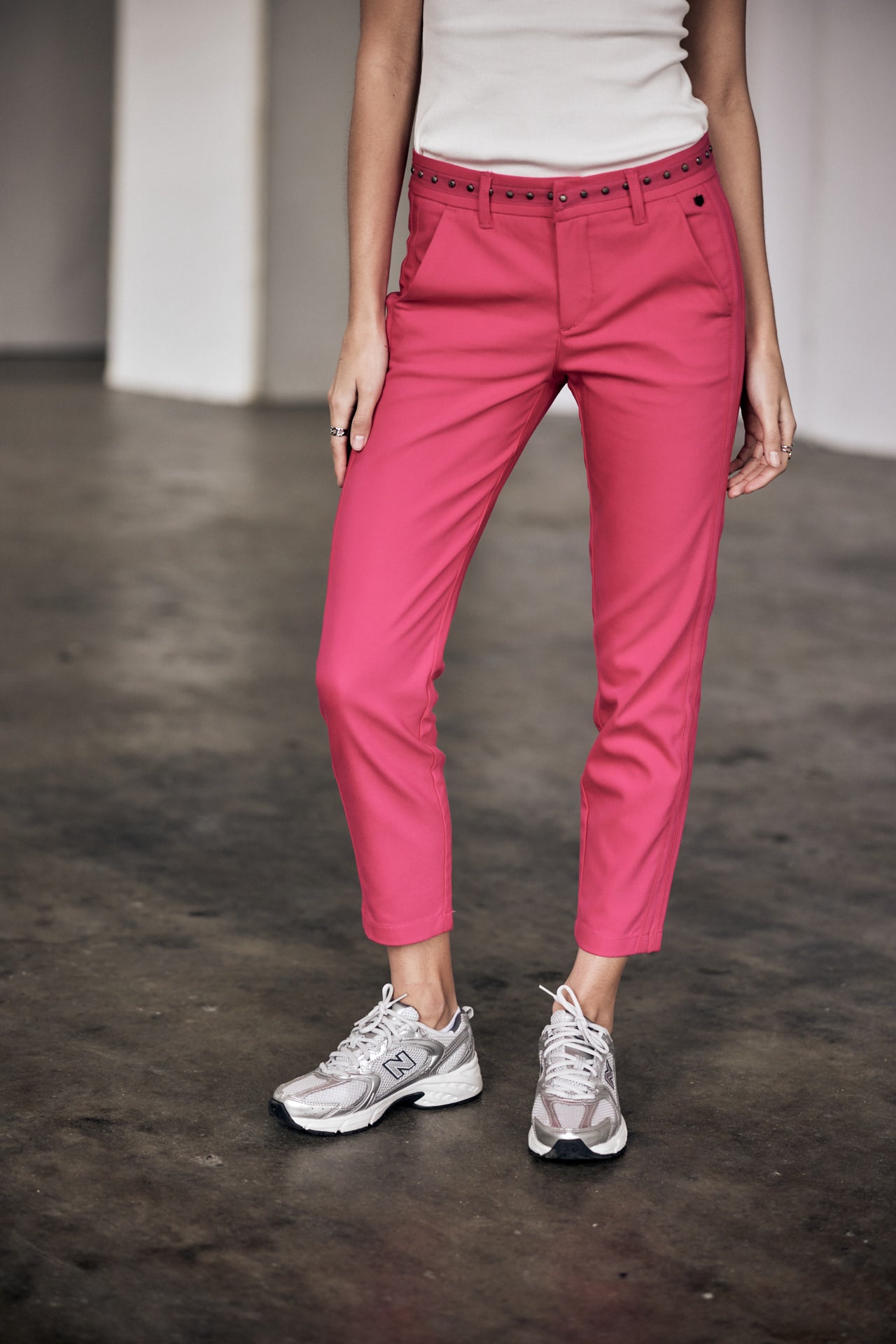 

City slim pants Women Claudia Polyneo raspberry sorbet | Freeman T. Porter