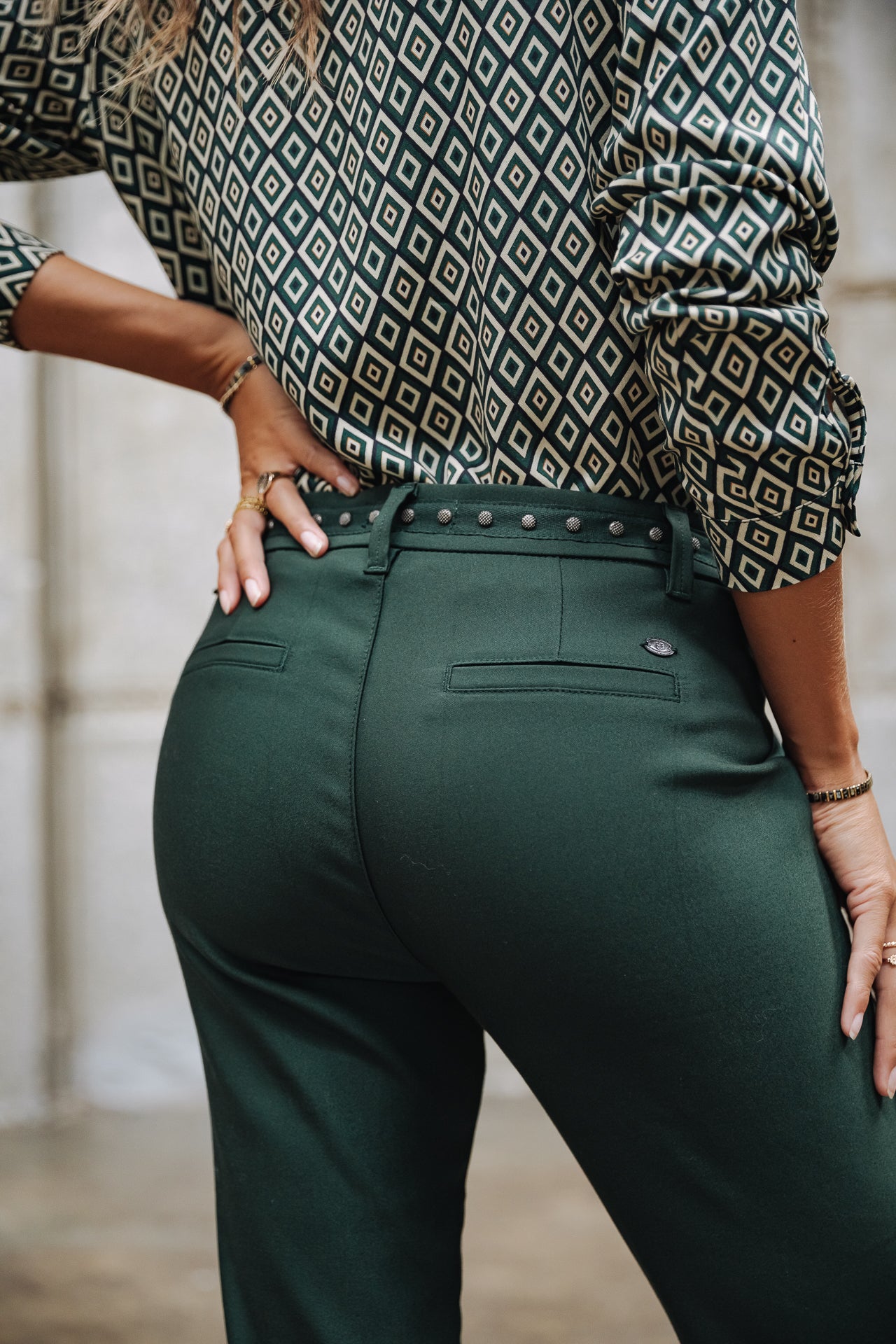 

Pantalon city slim Femme Claudia Polyneo green gables | Freeman T. Porter