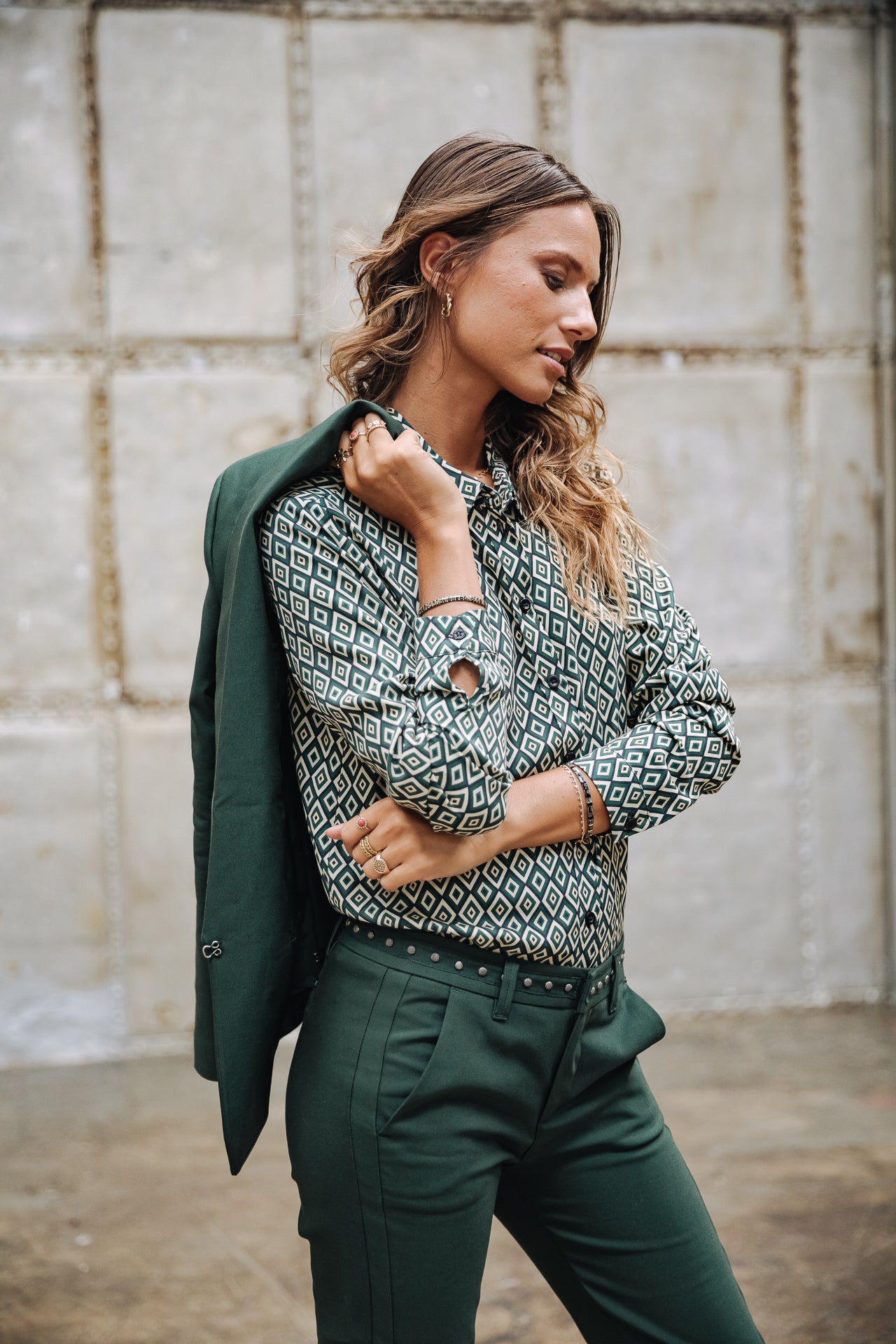 

Pantalon city slim Femme Claudia Polyneo green gables | Freeman T. Porter