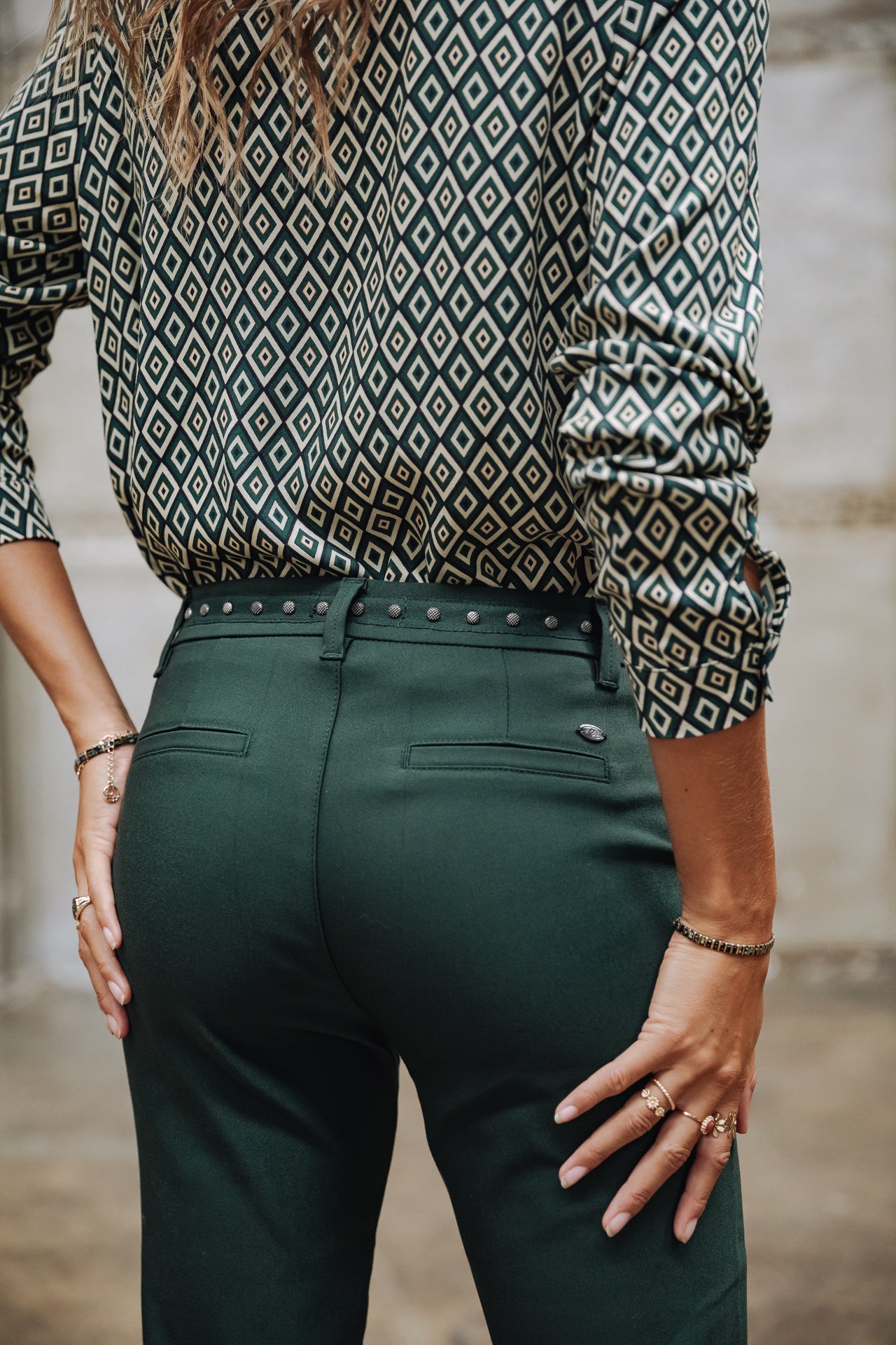 

Pantalon city slim Femme Claudia Polyneo green gables | Freeman T. Porter