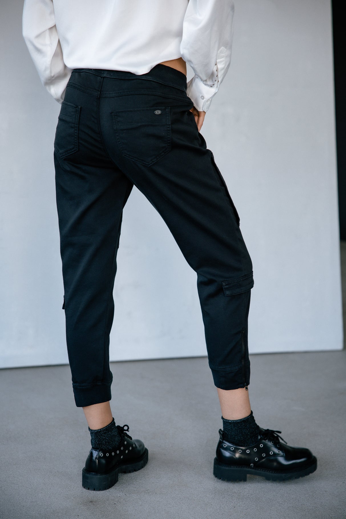 

Pantalon cargo Frau Celine Dobby black | Freeman T. Porter