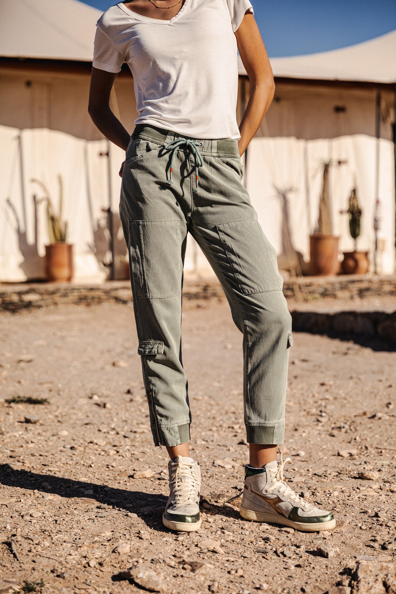 

Pantalon cargo Femme Celine Jazz lily pad | Freeman T. Porter