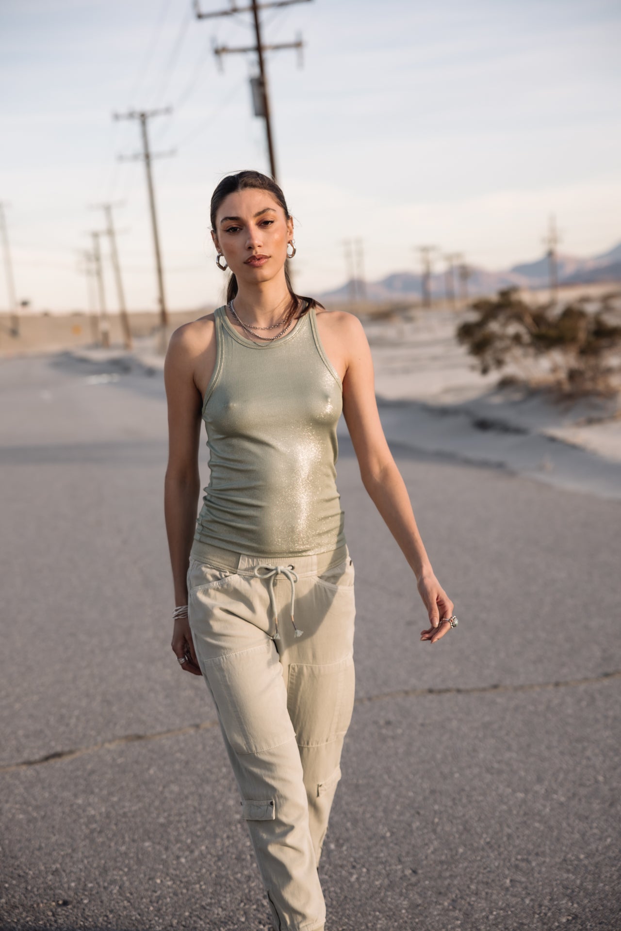 

Cargo pants Woman Celine Jazz desert sage | Freeman T. Porter