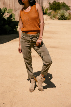

Pantalon cargo Femme Celine Jazz deep lichen green | Freeman T. Porter