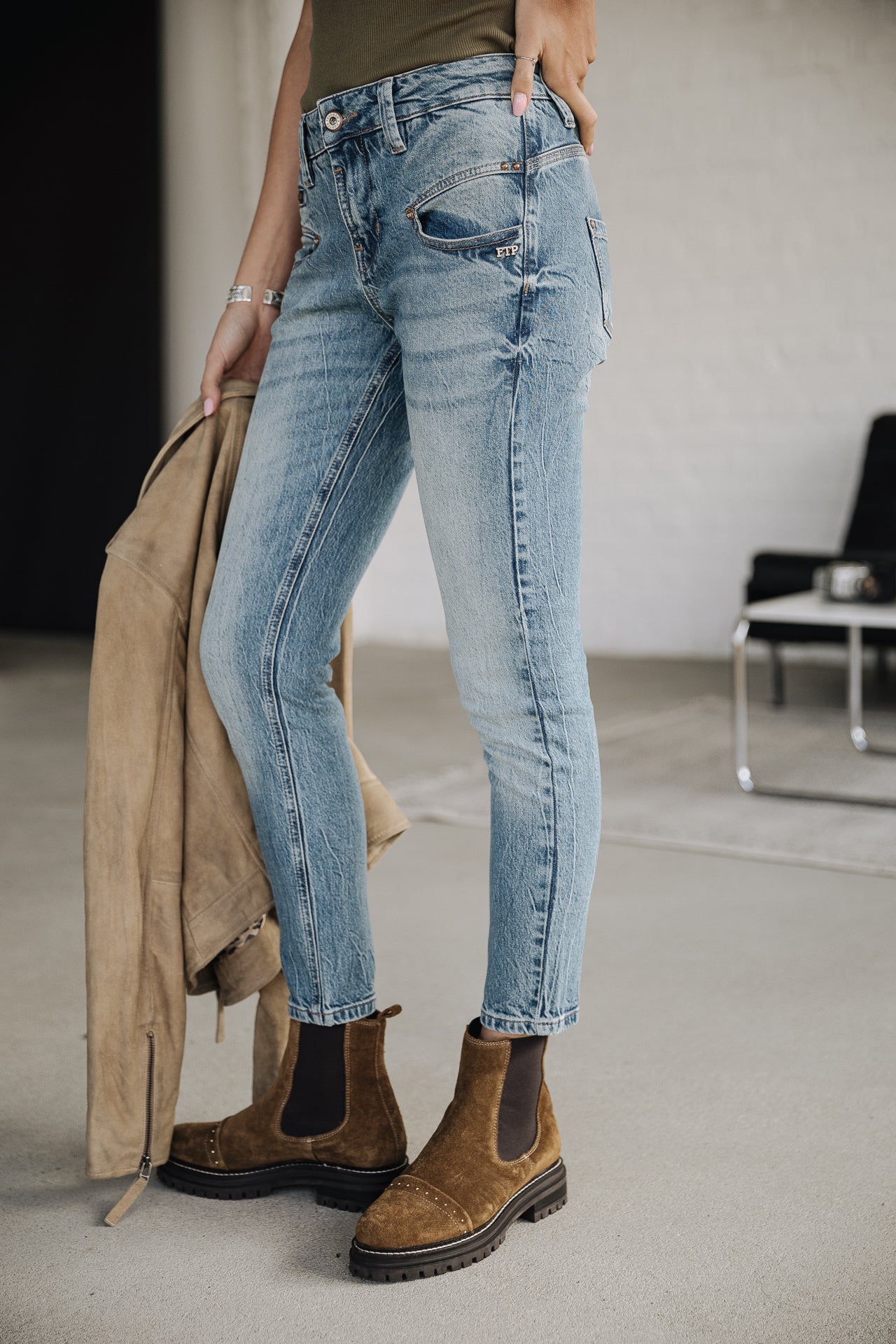

Vaqueros slim Mujer Alexa High Waist Cropped SDM bocaina | Freeman T. Porter