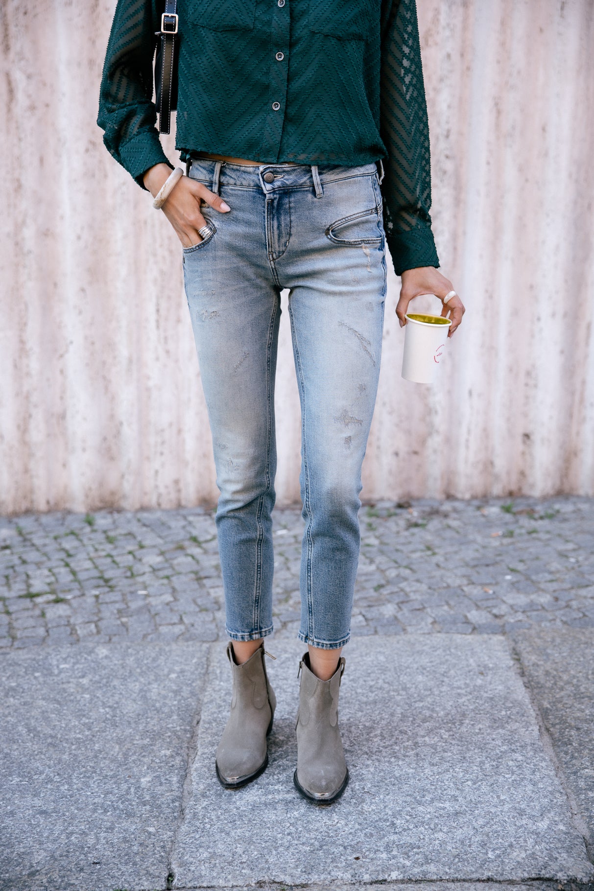 

Vaqueros slim Mujer Alexa High Waist Cropped shark | Freeman T. Porter