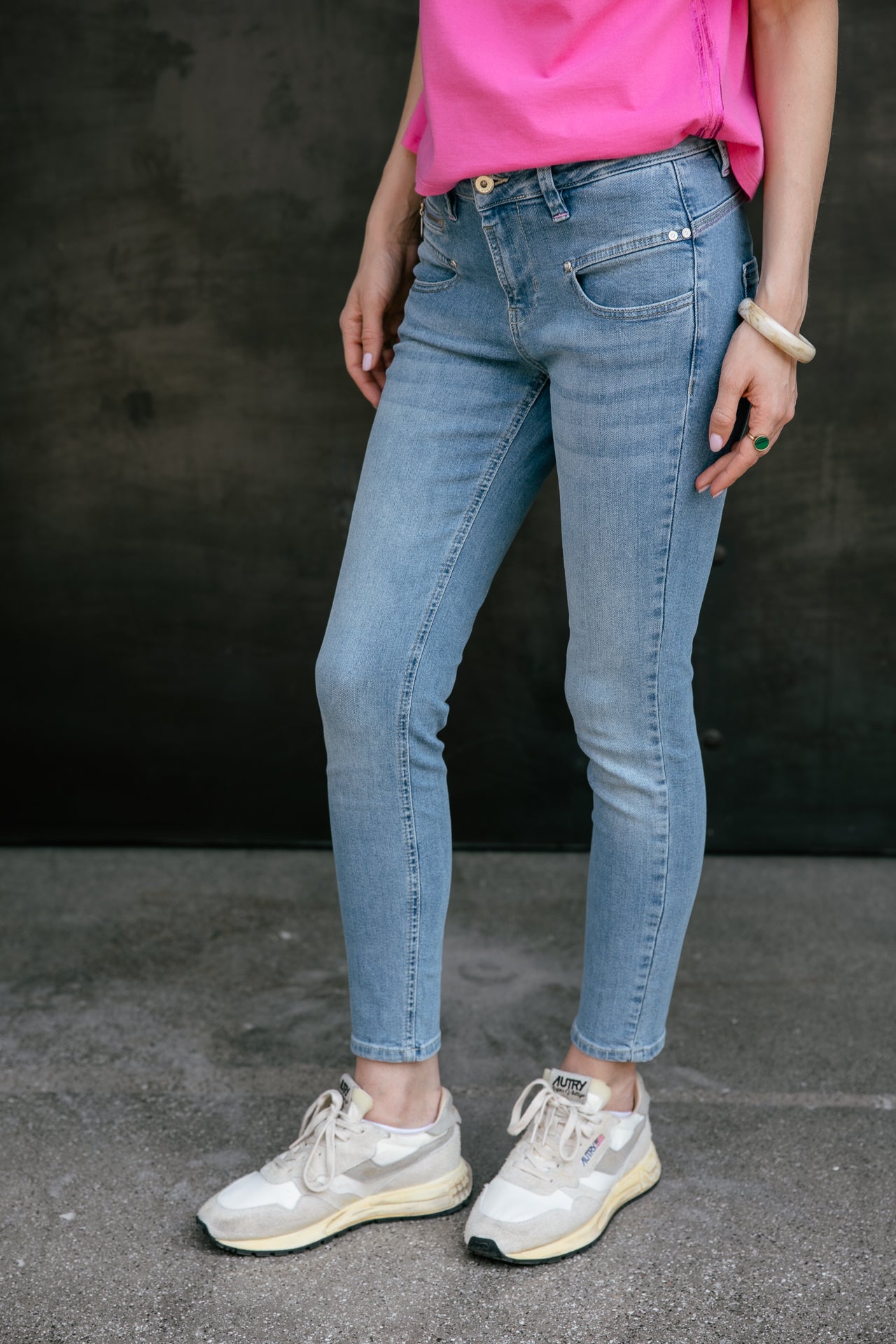 

High-waisted 7/8 jeans Women Alexa High Waist Cropped morning | Freeman T. Porter