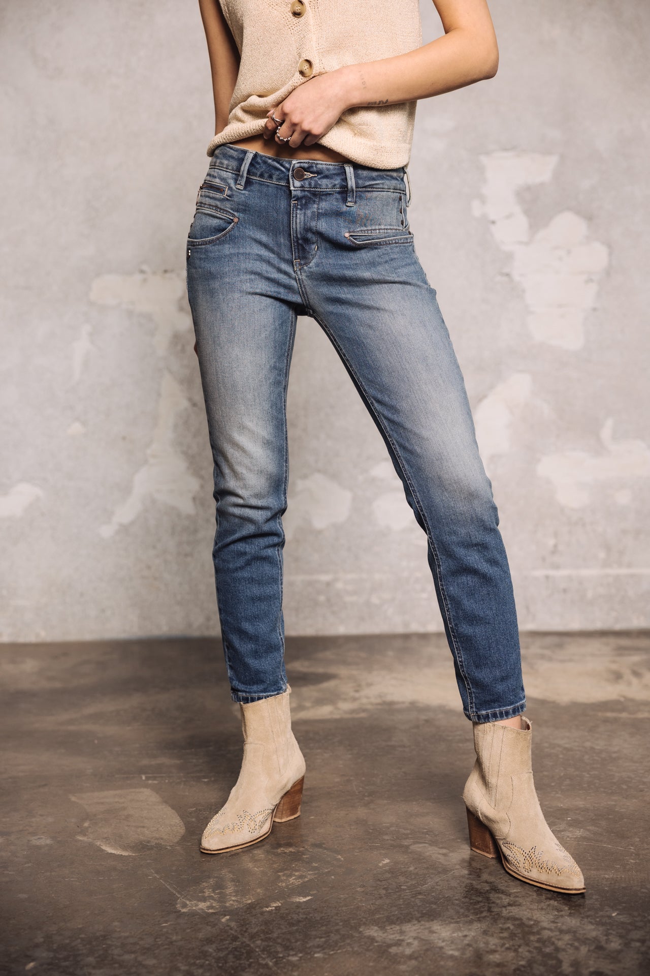 

Slim jeans Woman Alexa High Waist Cropped sicilian | Freeman T. Porter