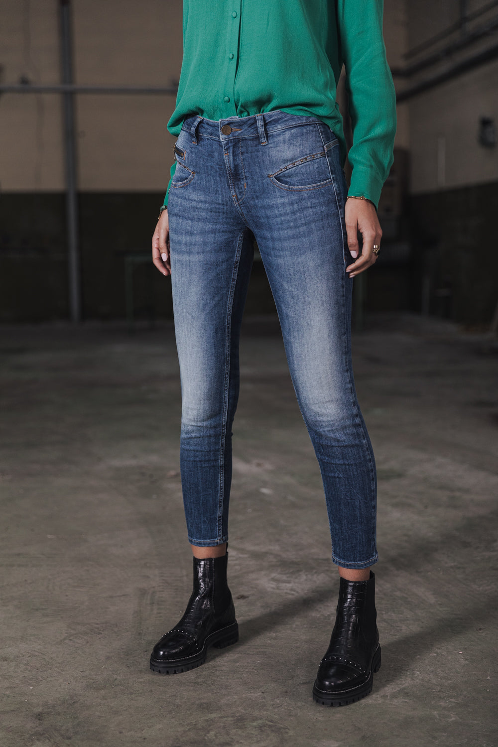 
              

Jeans taille haute 7/8 Femme Alexa High Waist Cropped pacific | Freeman T. Porter
            