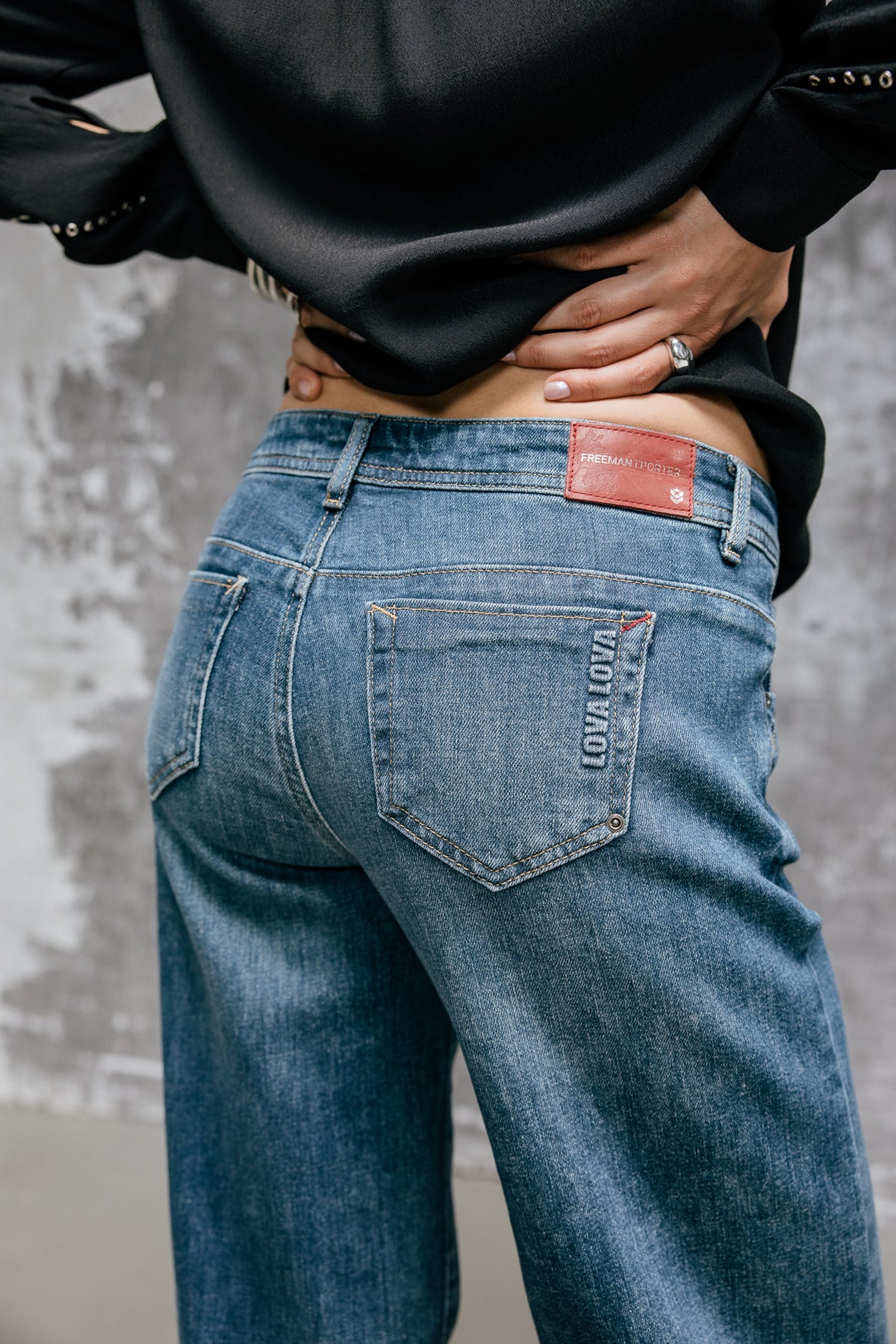 

Jeans large taille basse Femme Agatha banjo | Freeman T. Porter