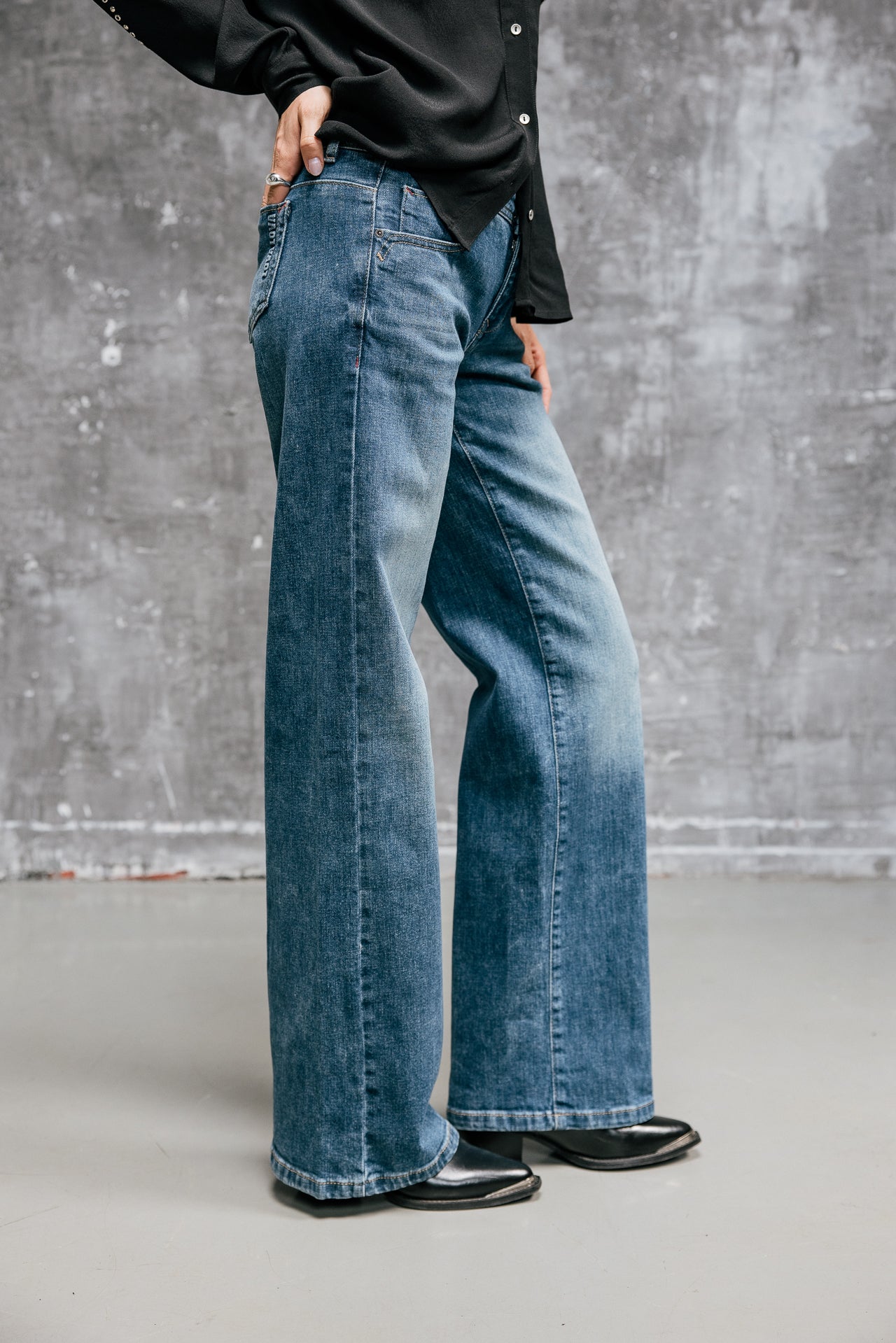 

Jeans large taille basse Femme Agatha banjo | Freeman T. Porter