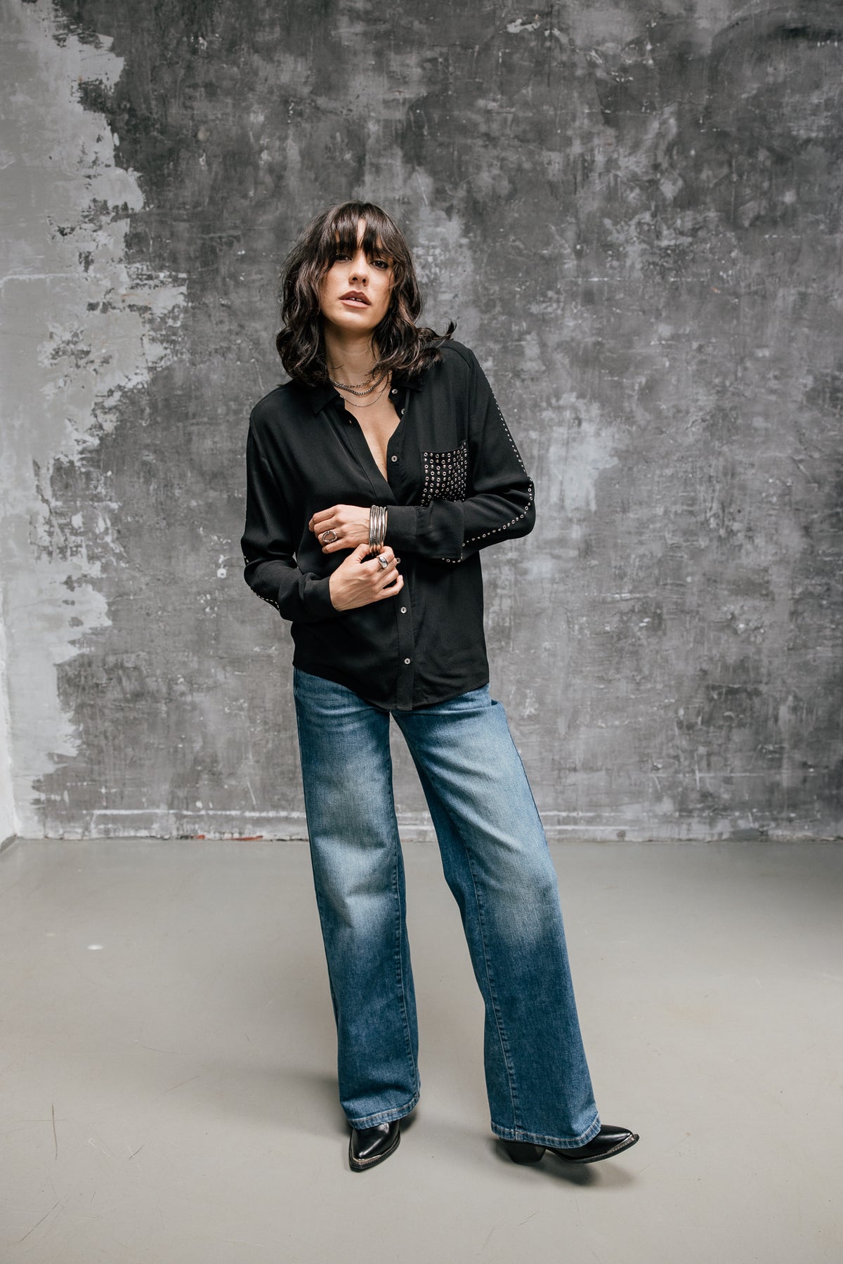 

Jeans large taille basse Femme Agatha banjo | Freeman T. Porter