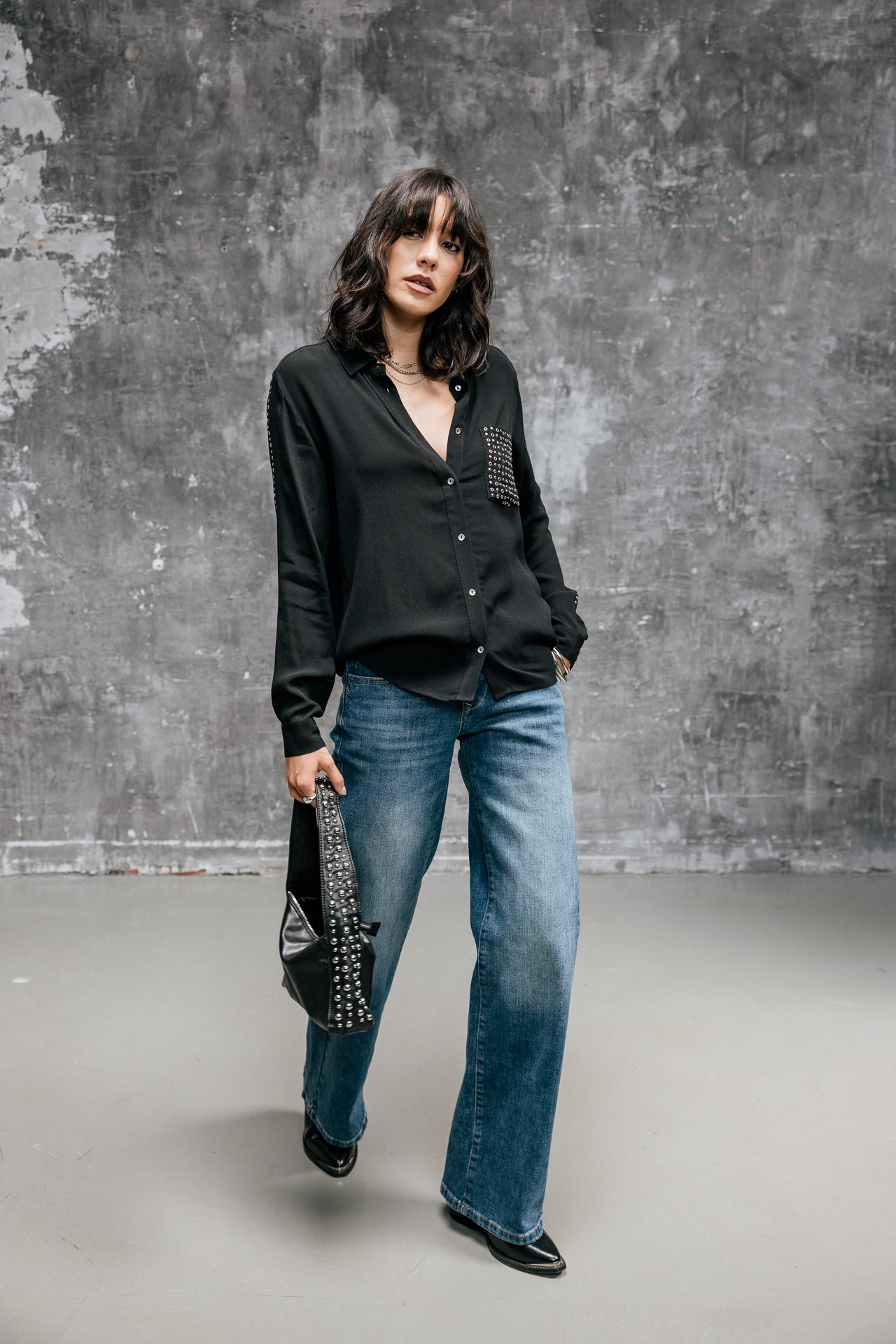 

Jeans large taille basse Femme Agatha banjo | Freeman T. Porter