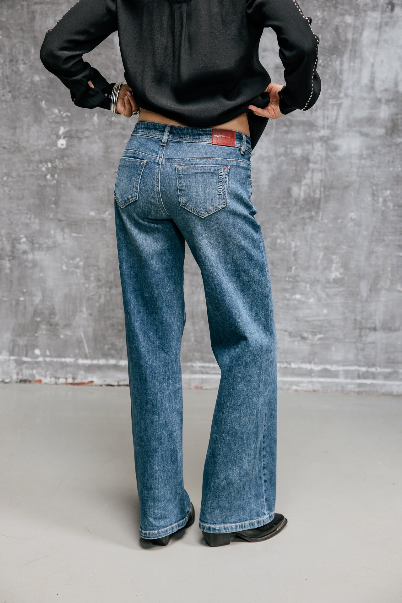 

Jeans large taille basse Femme Agatha banjo | Freeman T. Porter