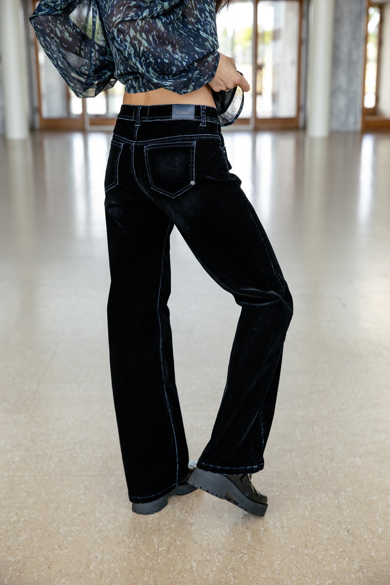 

Low Waist Wide Leg Jeans Damen Agatha echo | Freeman T. Porter