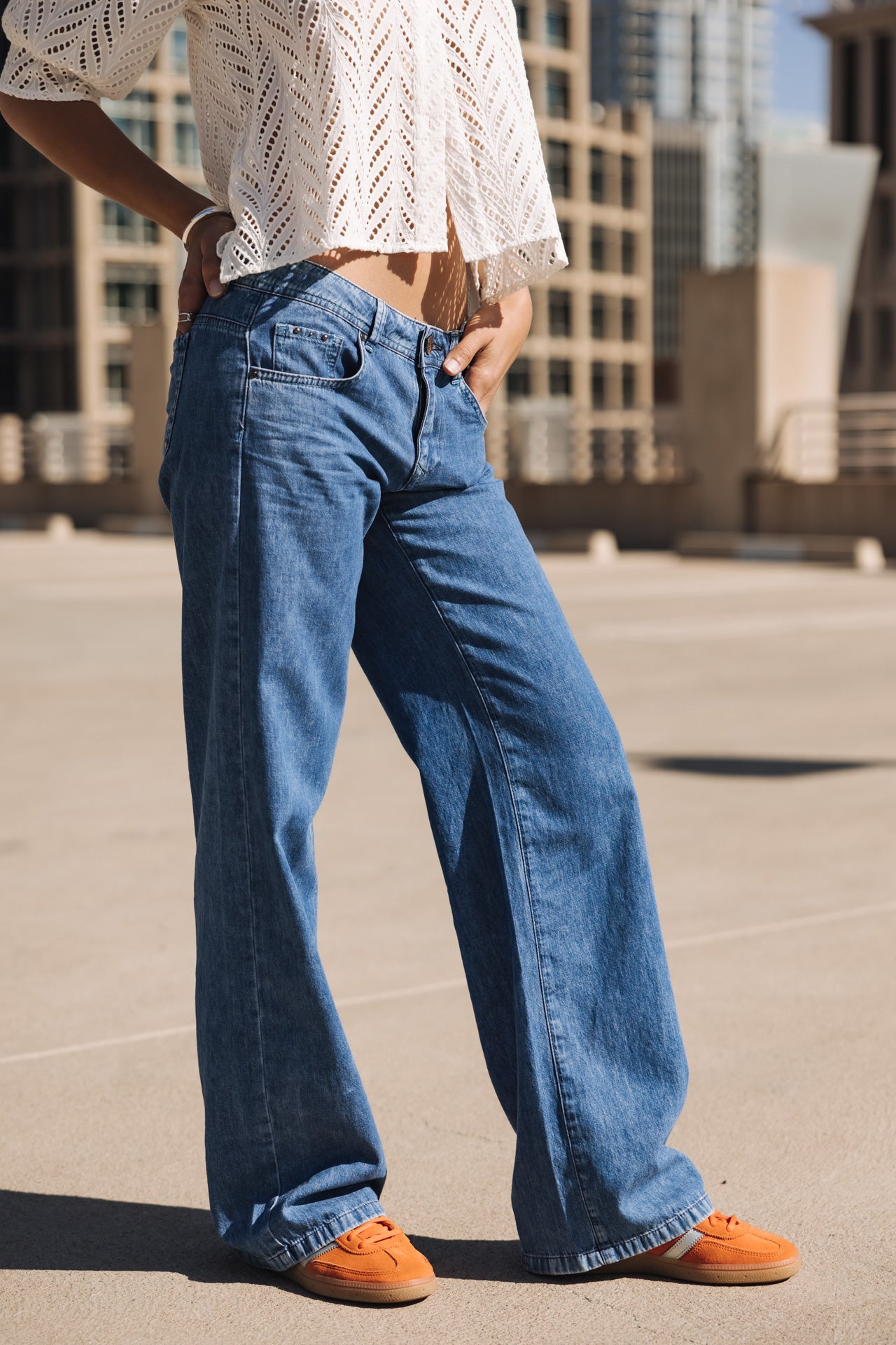 Pantalon Jean Jean Anchos Para Niñas American Eagle Jeans Anchos