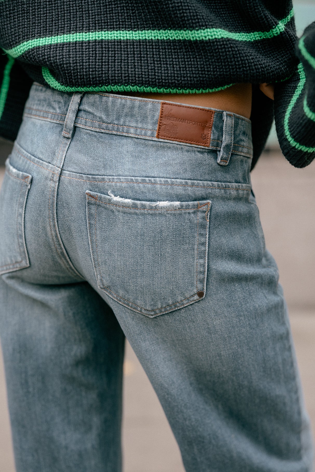 

Jeans large taille basse Femme Agatha Denim piura coating | Freeman T. Porter