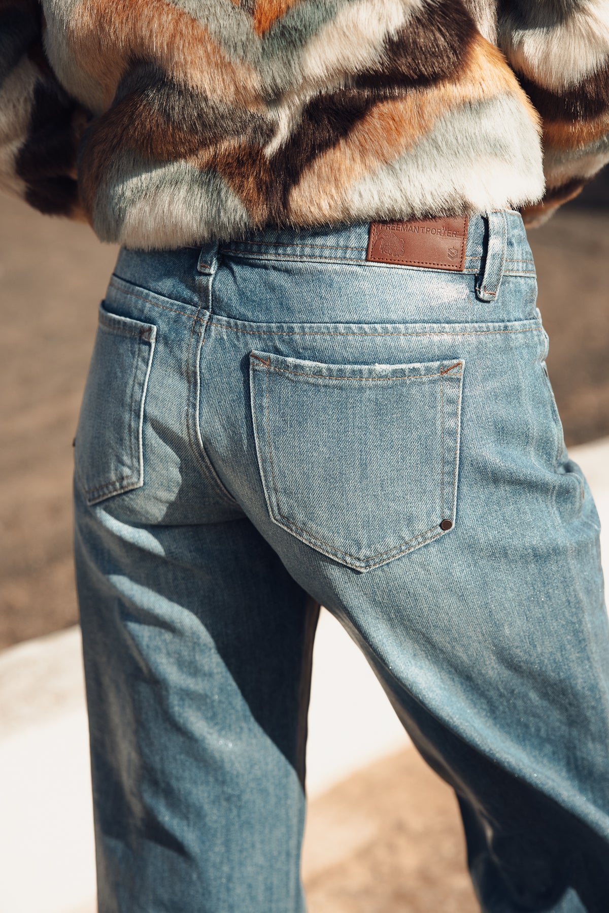 

Jeans Wide Leg de cintura descida Mulher Agatha piura coating | Freeman T. Porter
