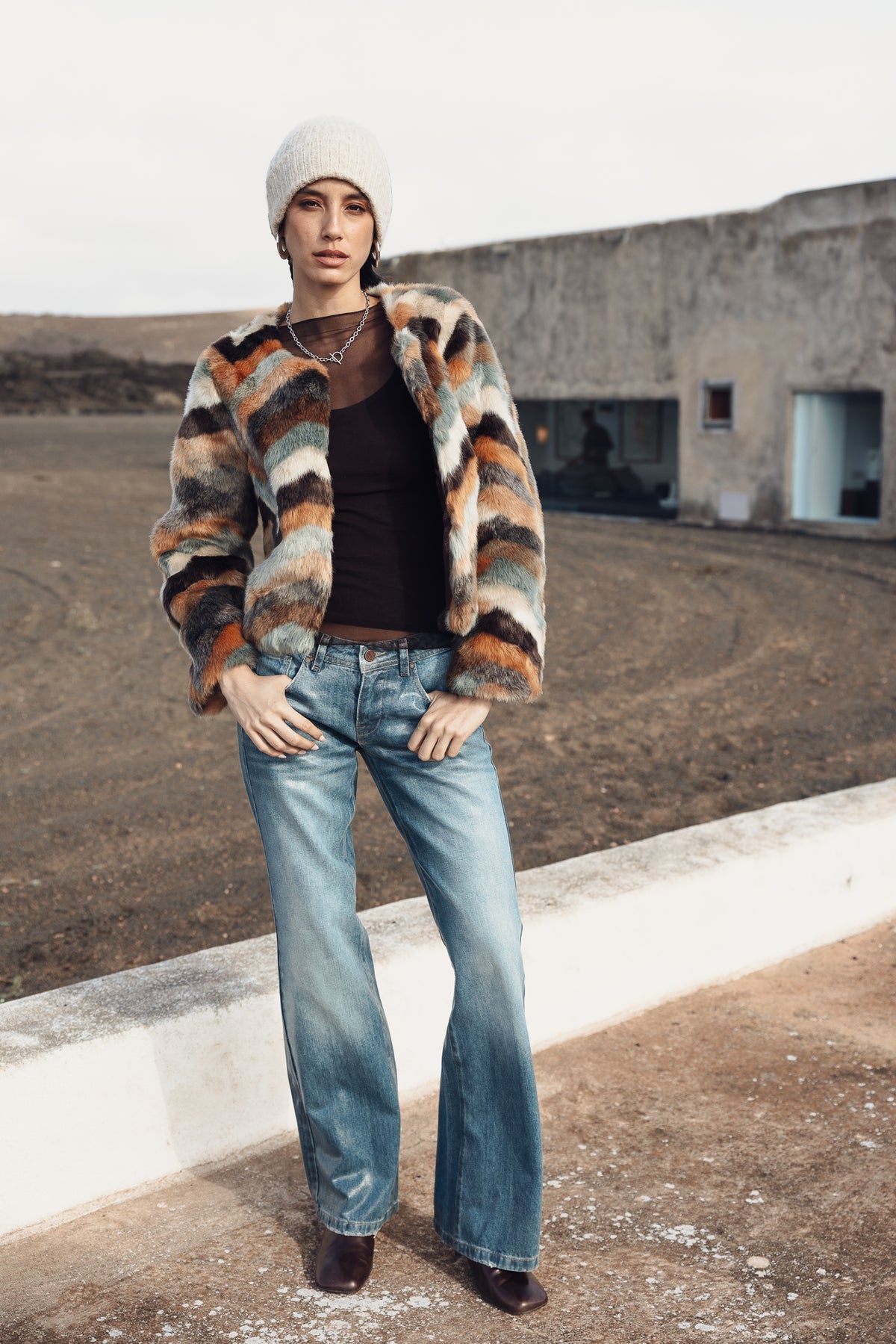 

Jeans Wide Leg de cintura descida Mulher Agatha piura coating | Freeman T. Porter