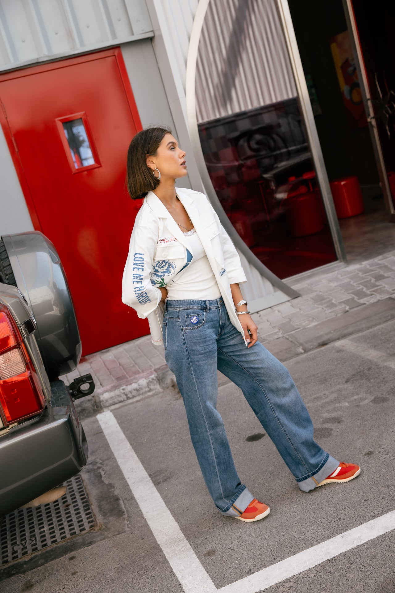 

Jeans large taille basse Femme Agatha Denim wonder med | Freeman T. Porter