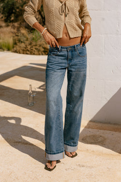 

Jeans large taille basse Femme Agatha wonder med | Freeman T. Porter