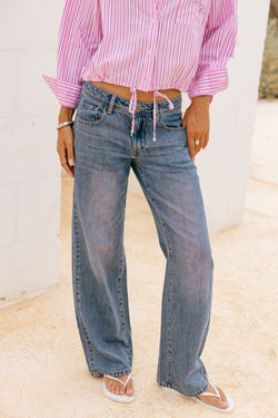 

Jeans large taille basse Femme Agatha wonder med pinky | Freeman T. Porter
