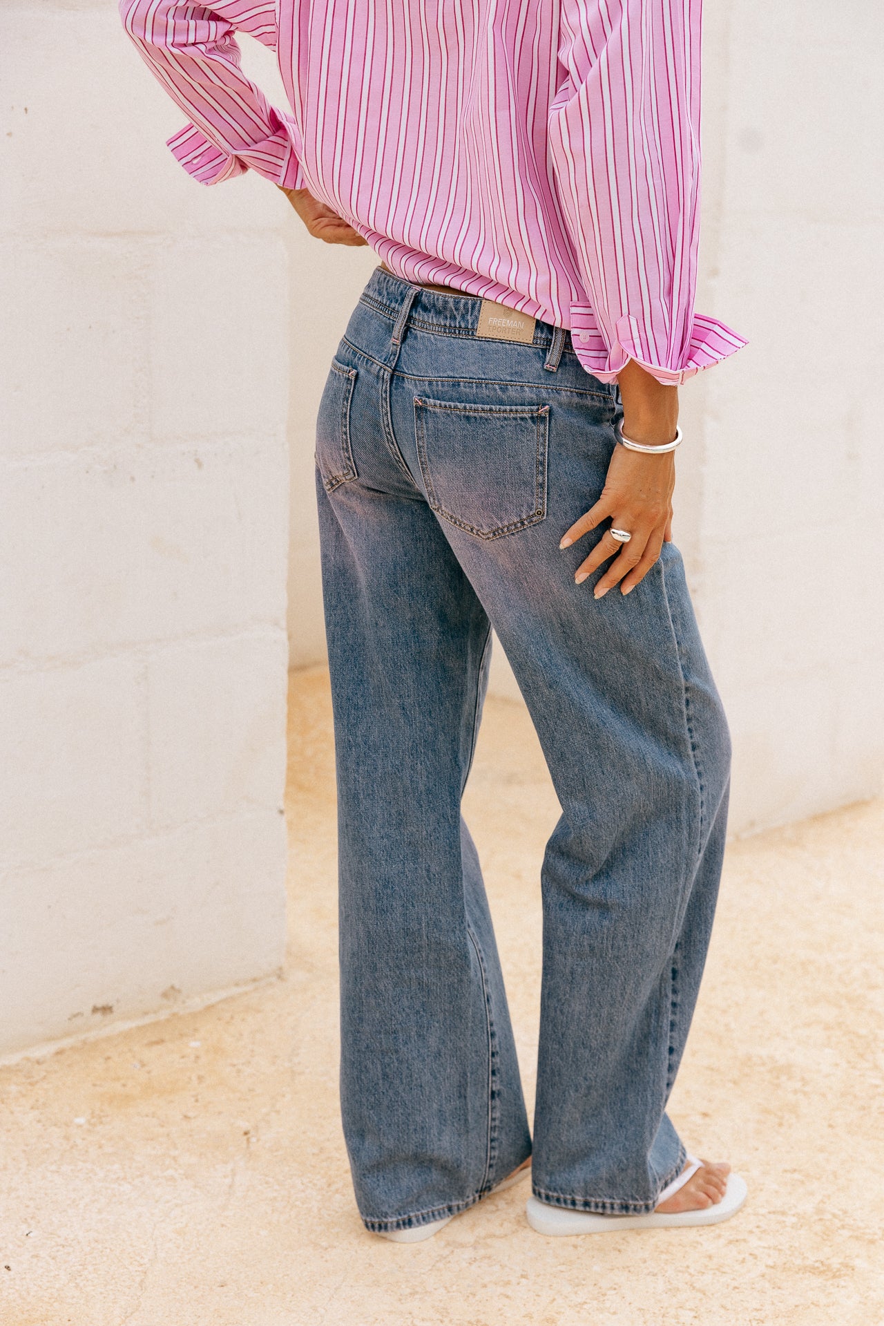 

Jeans large taille basse Femme Agatha wonder med pinky | Freeman T. Porter