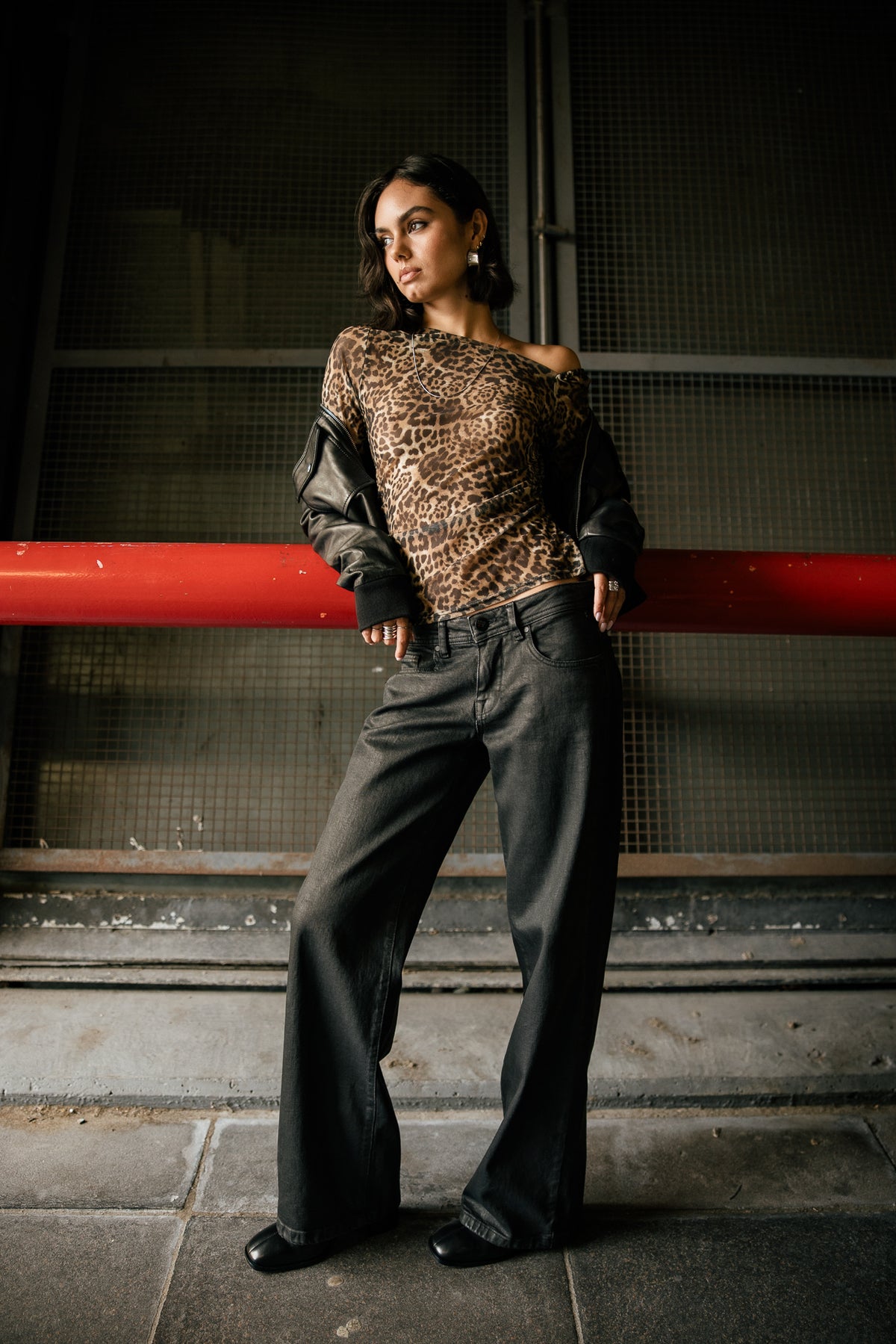 

Wide-Leg-Jeans mit niedriger Taille Damen Agatha plated | Freeman T. Porter