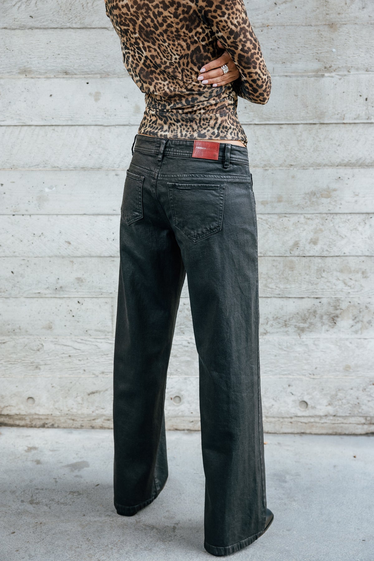 

Wide-Leg-Jeans mit niedriger Taille Damen Agatha plated | Freeman T. Porter