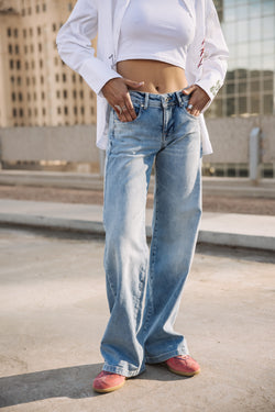 

Jeans large taille basse Femme Agatha palermo med | Freeman T. Porter