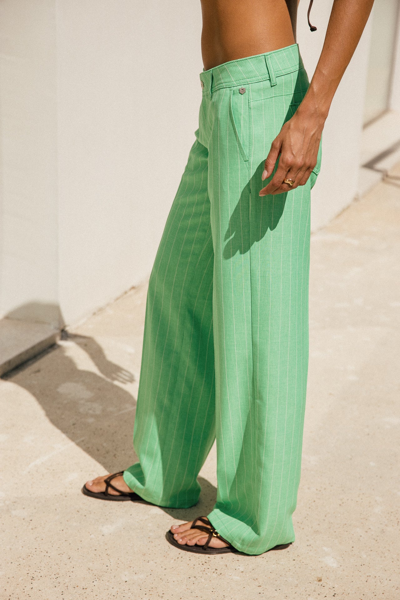 

Pantalon large taille basse  Femme Agatha Alfama vibrant green | Freeman T. Porter