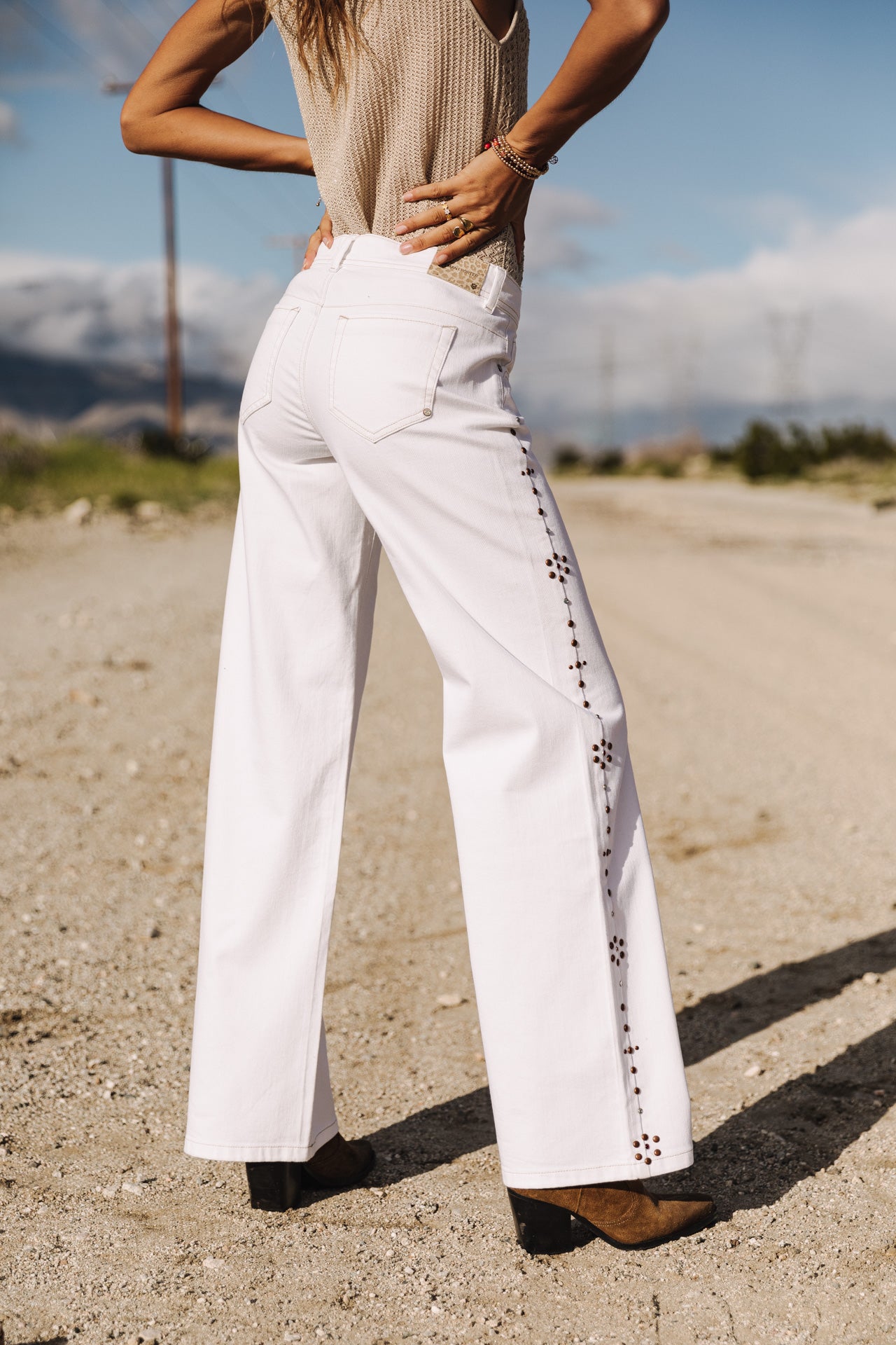 

Pantalon large Femme Agatha Andalousia off white | Freeman T. Porter