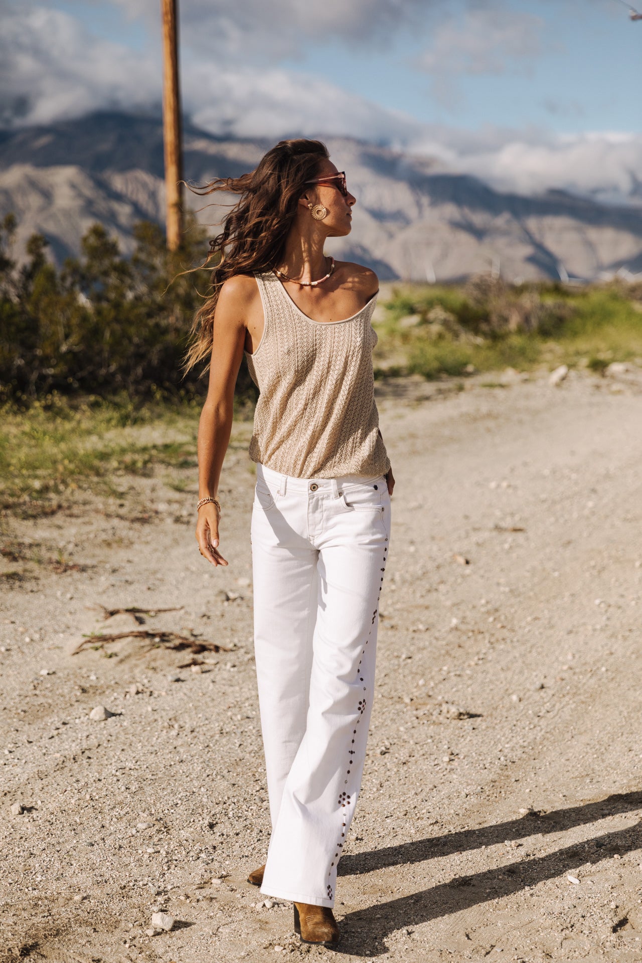 

Pantalon large Femme Agatha Andalousia off white | Freeman T. Porter