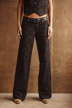 

Pantalon large taille basse Femme Agatha Boheme black | Freeman T. Porter