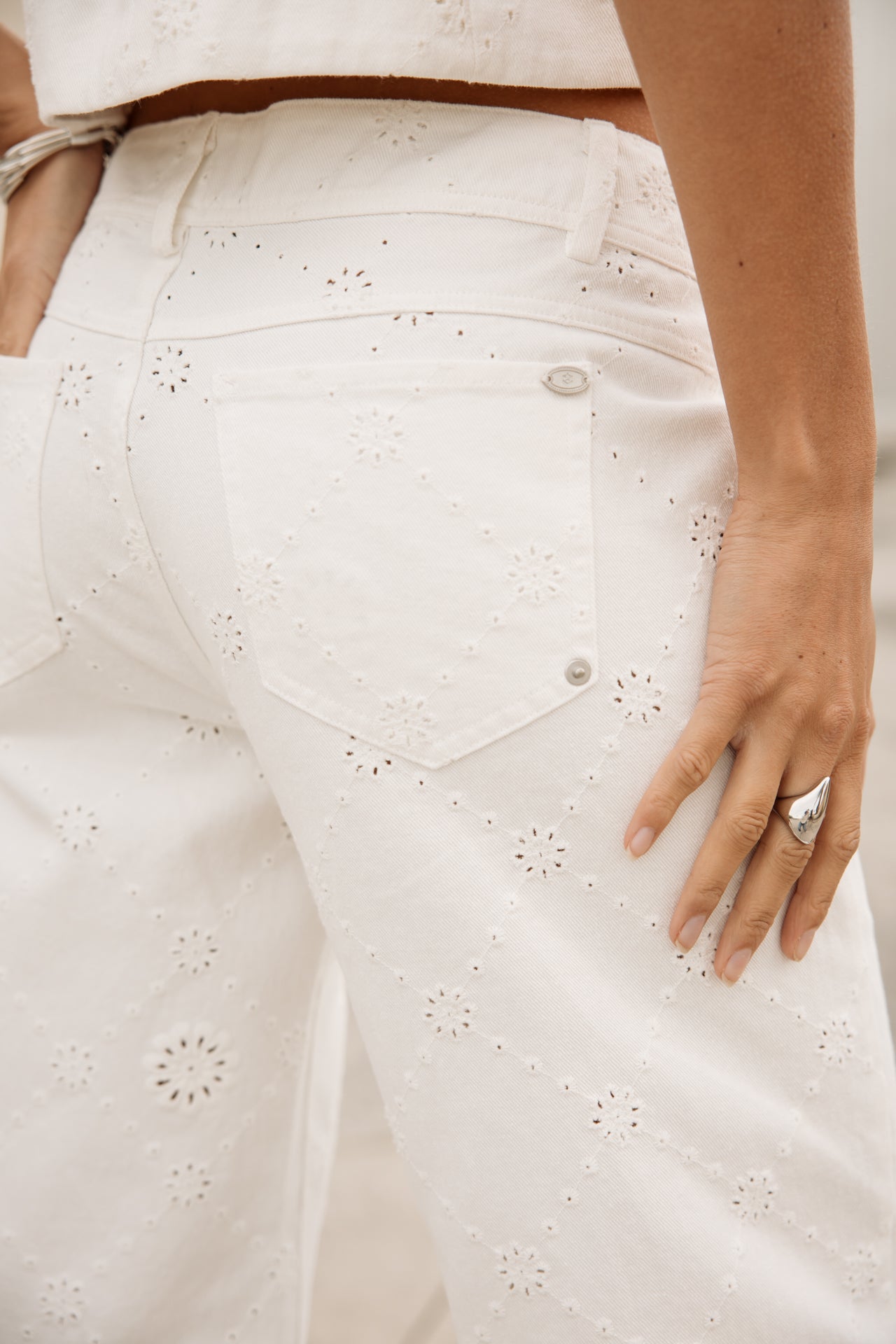 

Wide-leg pants Woman Agatha Boheme bright white | Freeman T. Porter