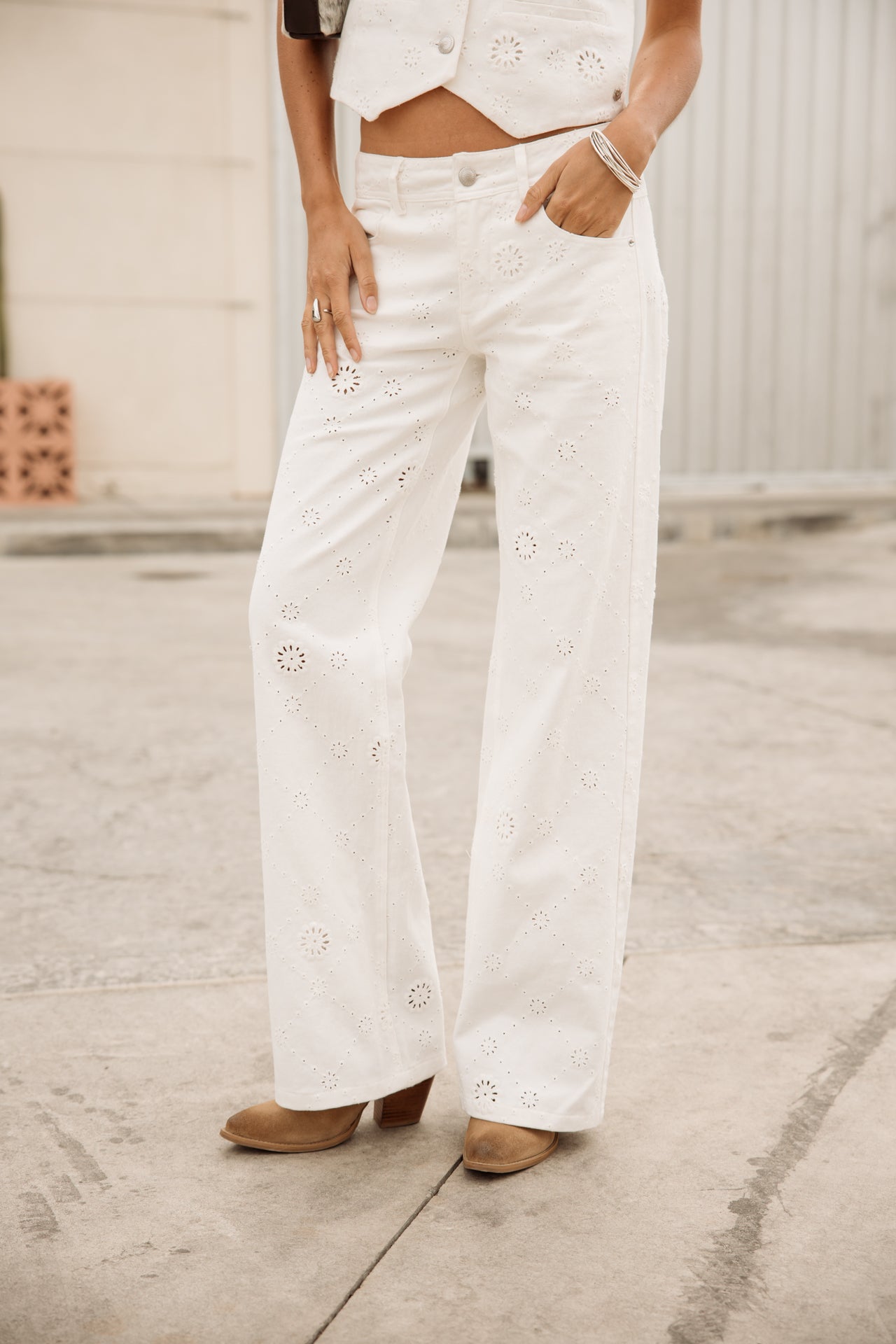 

Wide-leg pants Woman Agatha Boheme bright white | Freeman T. Porter